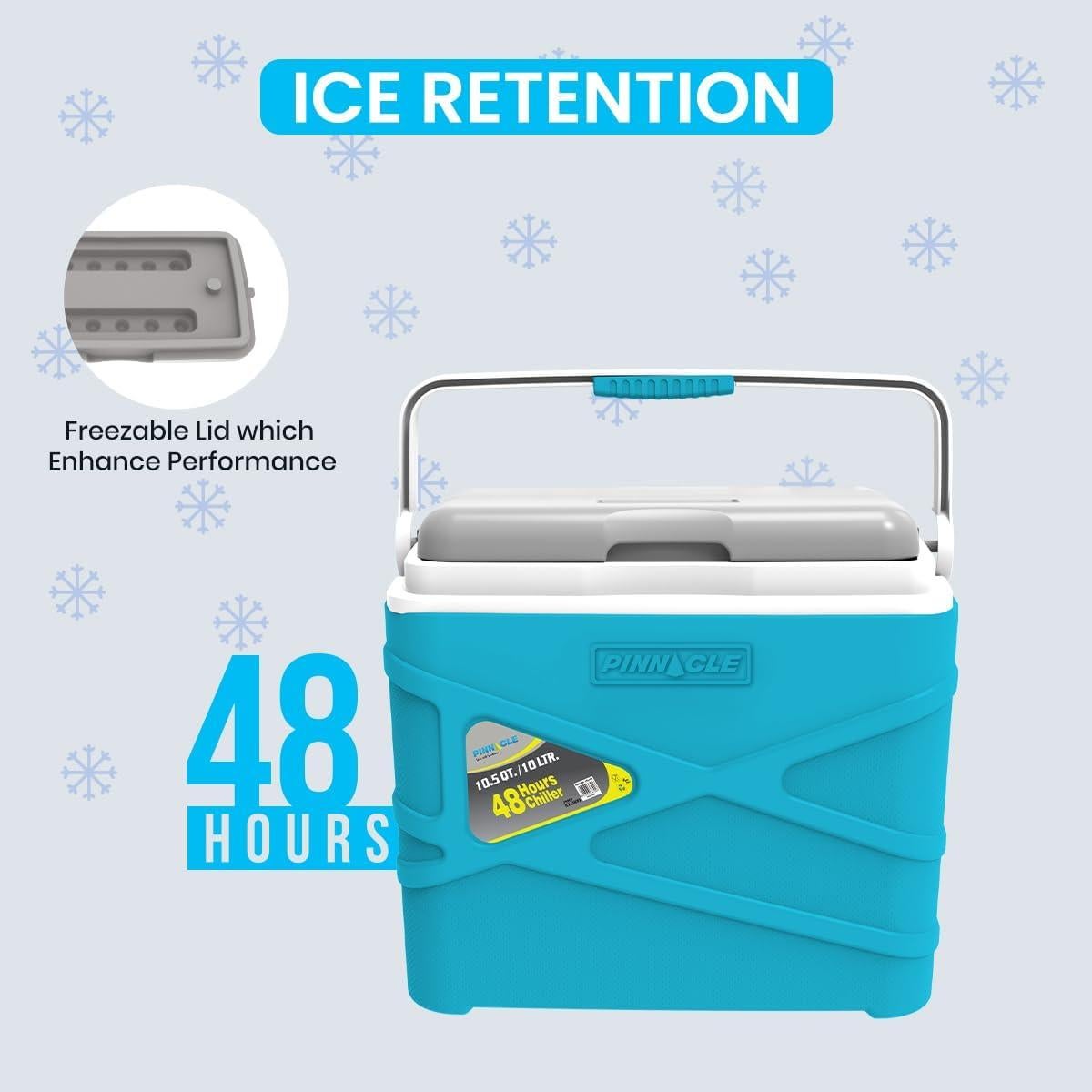 Nevera Aislada Pinnacle QIB 10L Azul para Camping y Picnic