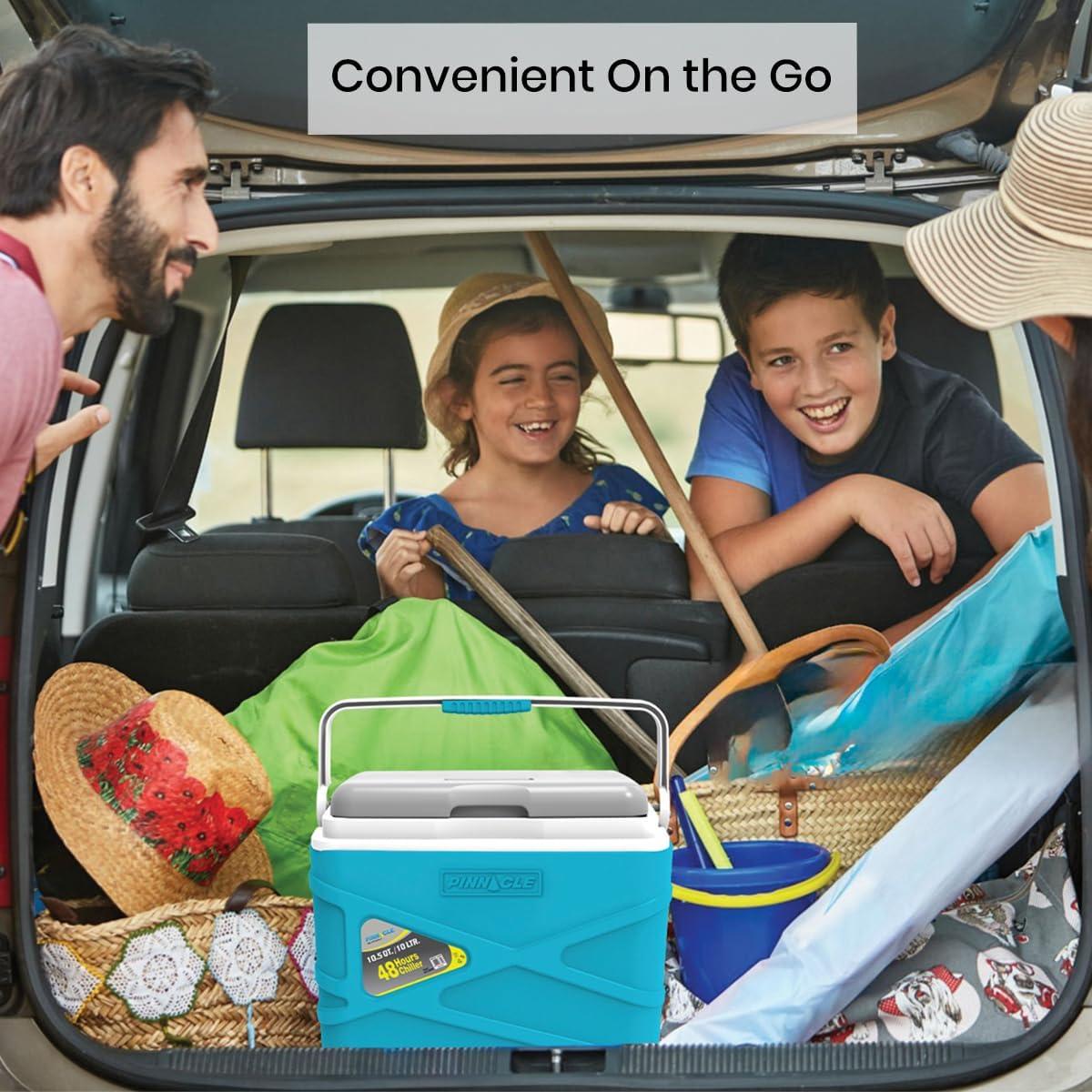 Nevera Aislada Pinnacle QIB 10L Azul para Camping y Picnic