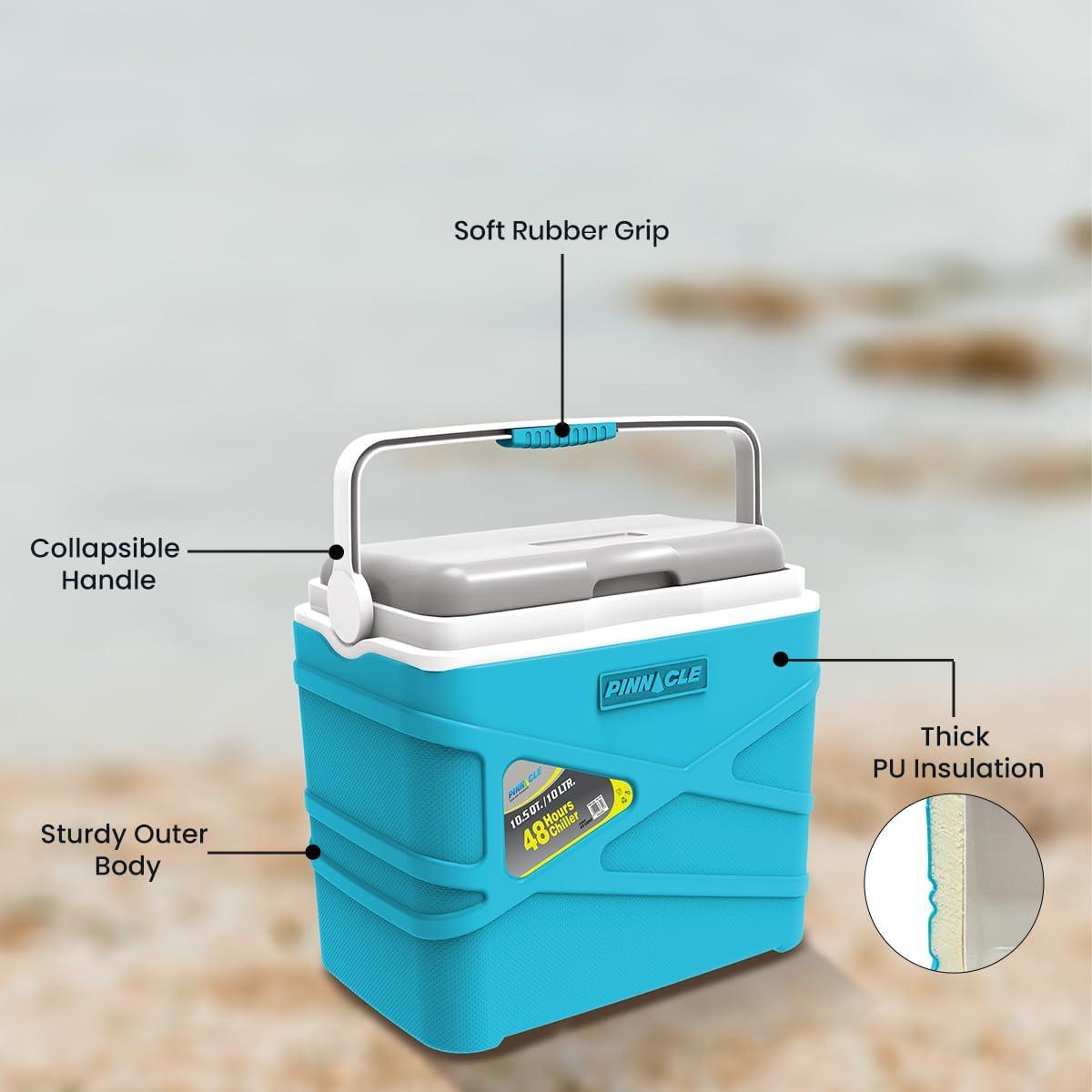 Nevera Aislada Pinnacle QIB 10L Azul para Camping y Picnic