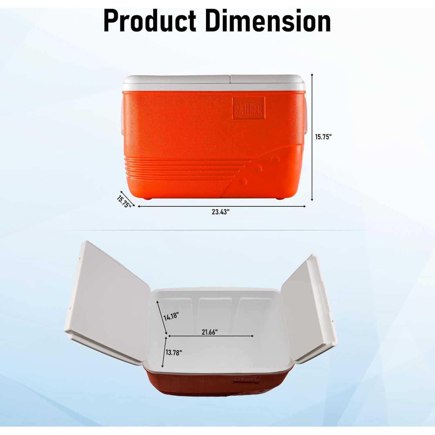 Hielera Grande Aislada RAHBER Max 30L 29.9L para Camping