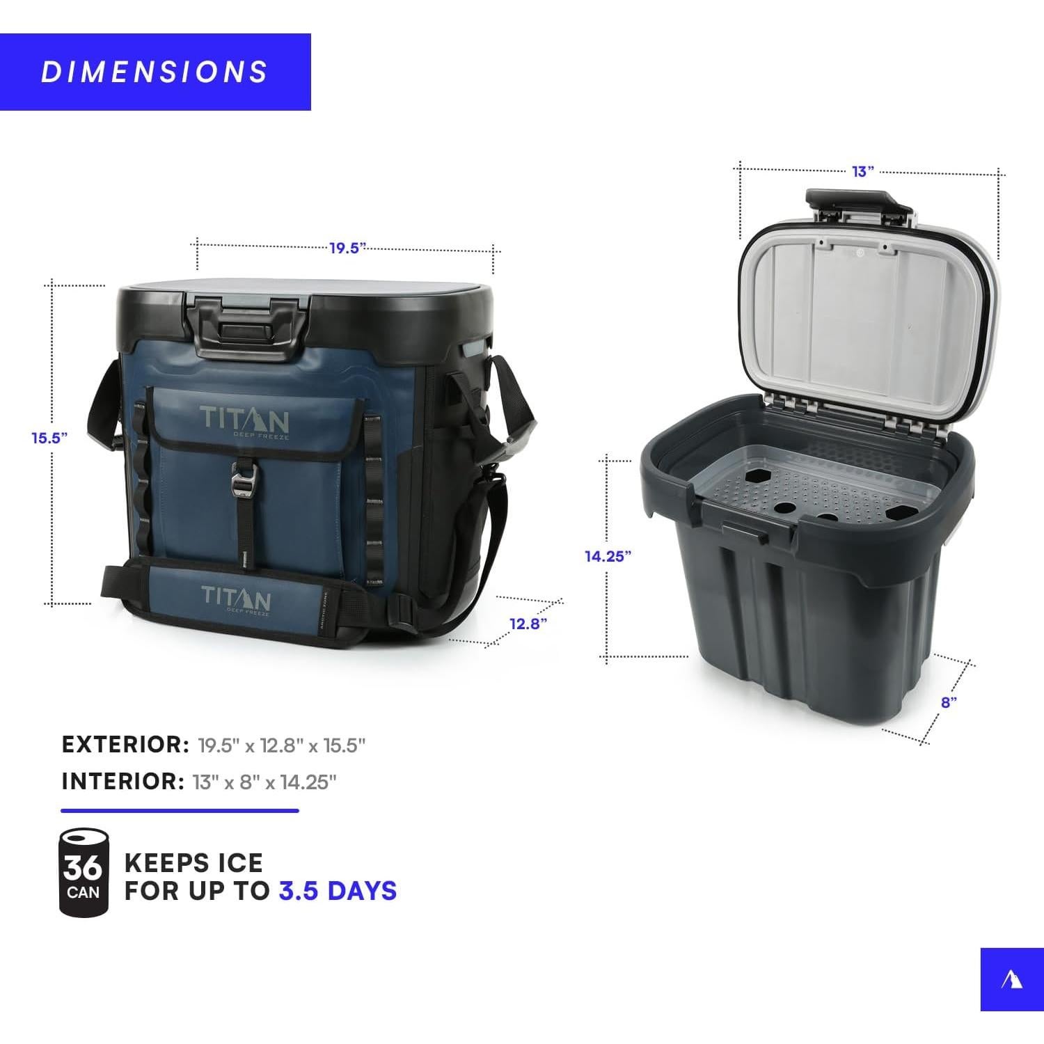 Enfriador Sin Cremallera Titan por Arctic Zone 12.58L