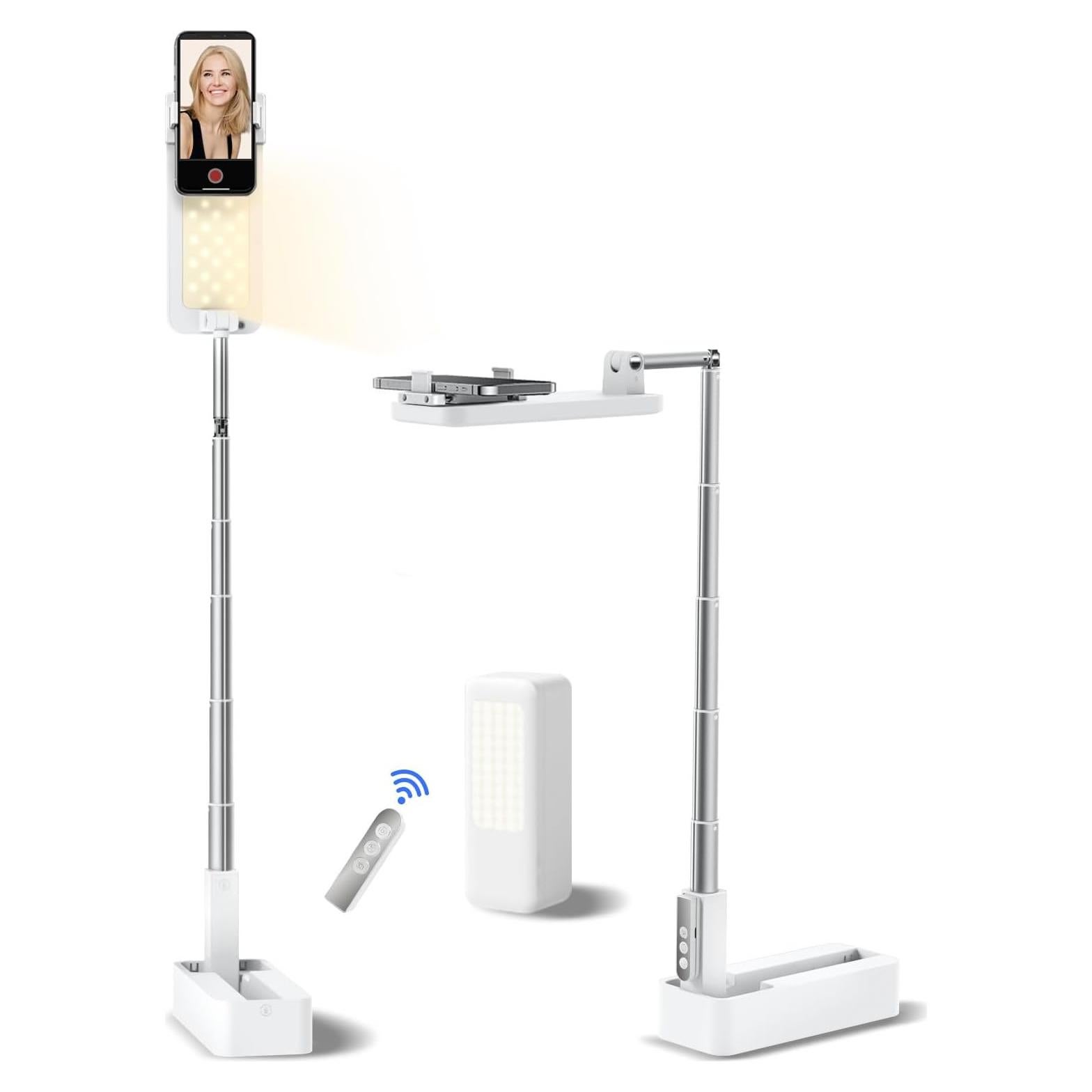 Soporte de Teléfono Plegable Woumlaiy WM-V10W con Luz LED