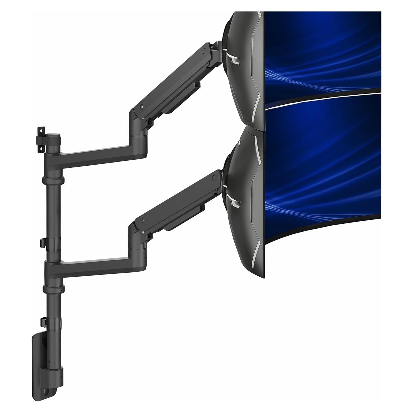 Soporte de Pared Doble VIVO para Monitores Ultrawide 49" Negro