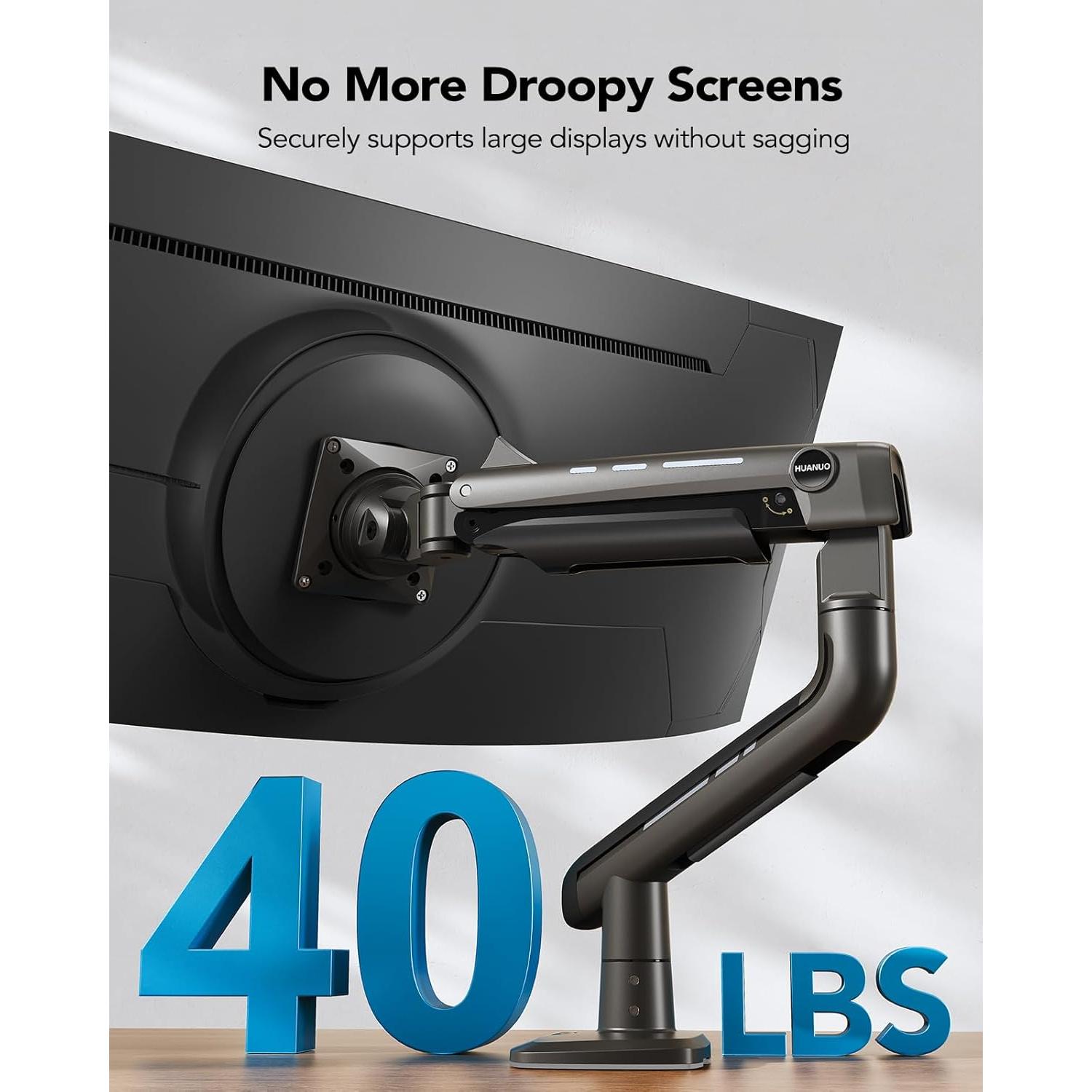 Brazo de Monitor HUANUO para Pantallas Ultrawide hasta 49"