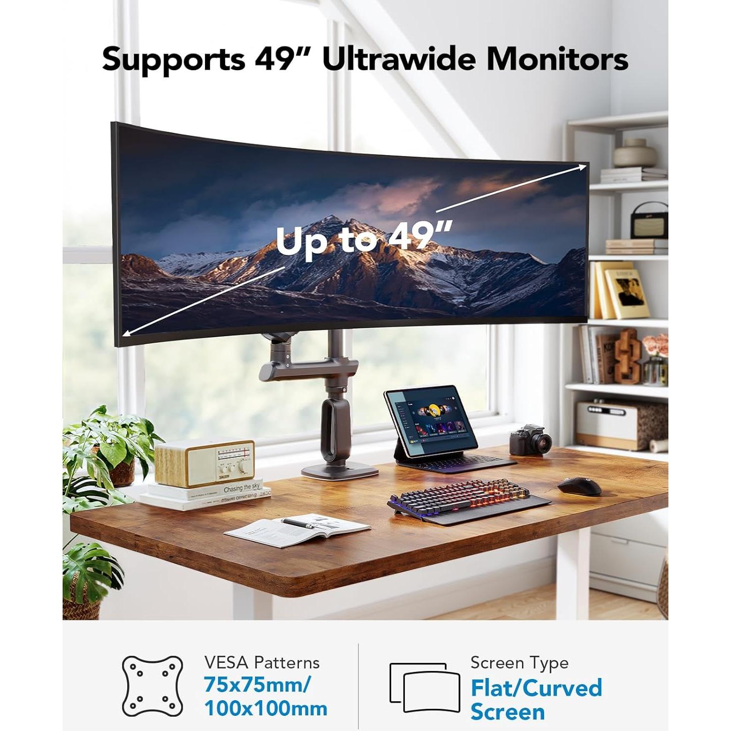 Brazo de Monitor HUANUO para Pantallas Ultrawide hasta 49"
