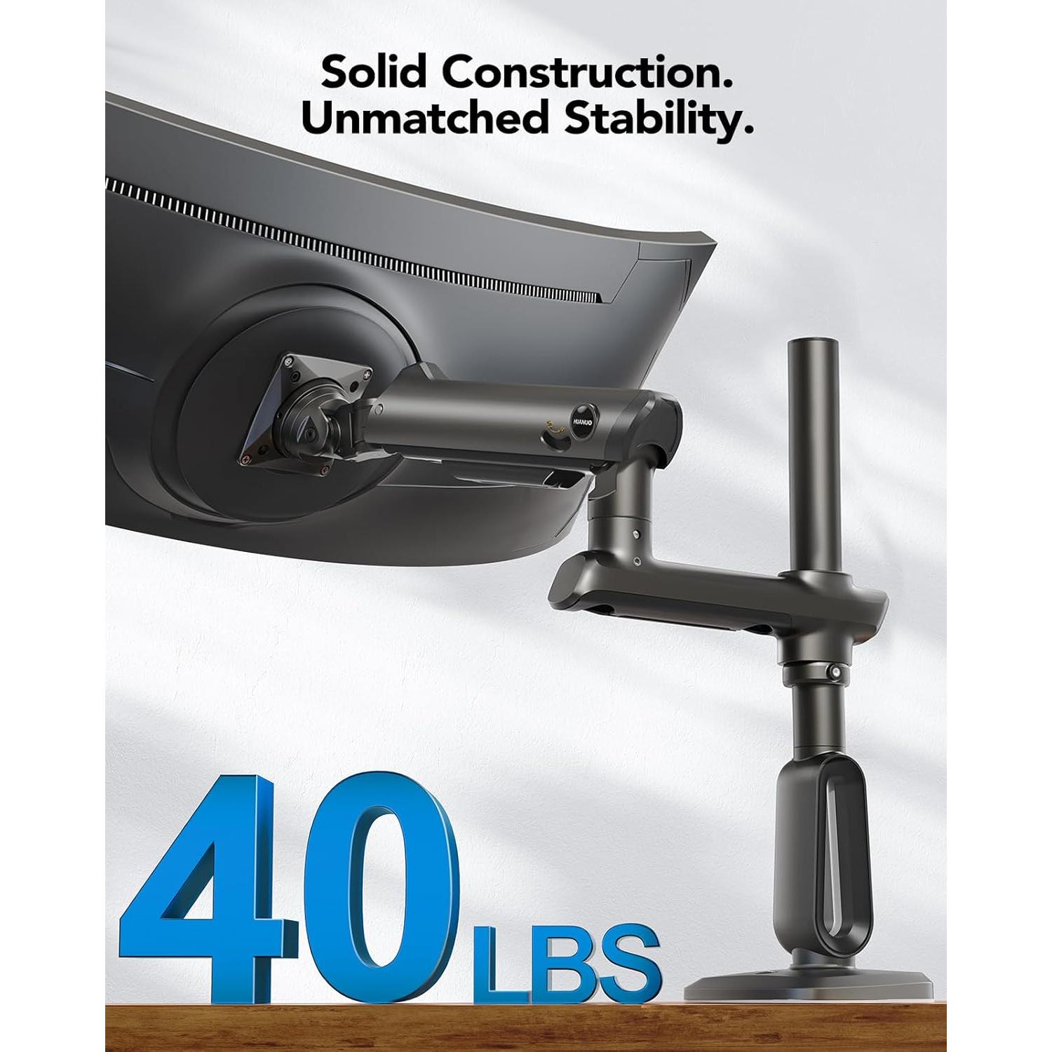 Brazo de Monitor HUANUO para Pantallas Ultrawide hasta 49"