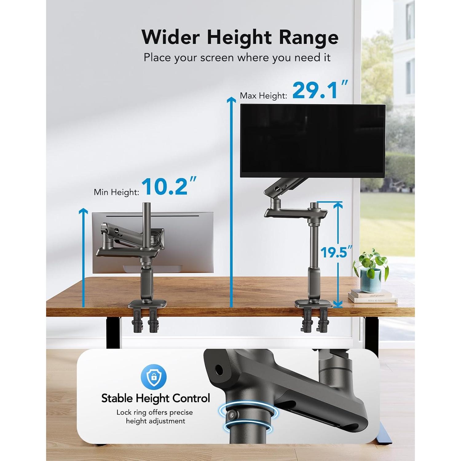Brazo de Monitor HUANUO para Pantallas Ultrawide hasta 49"
