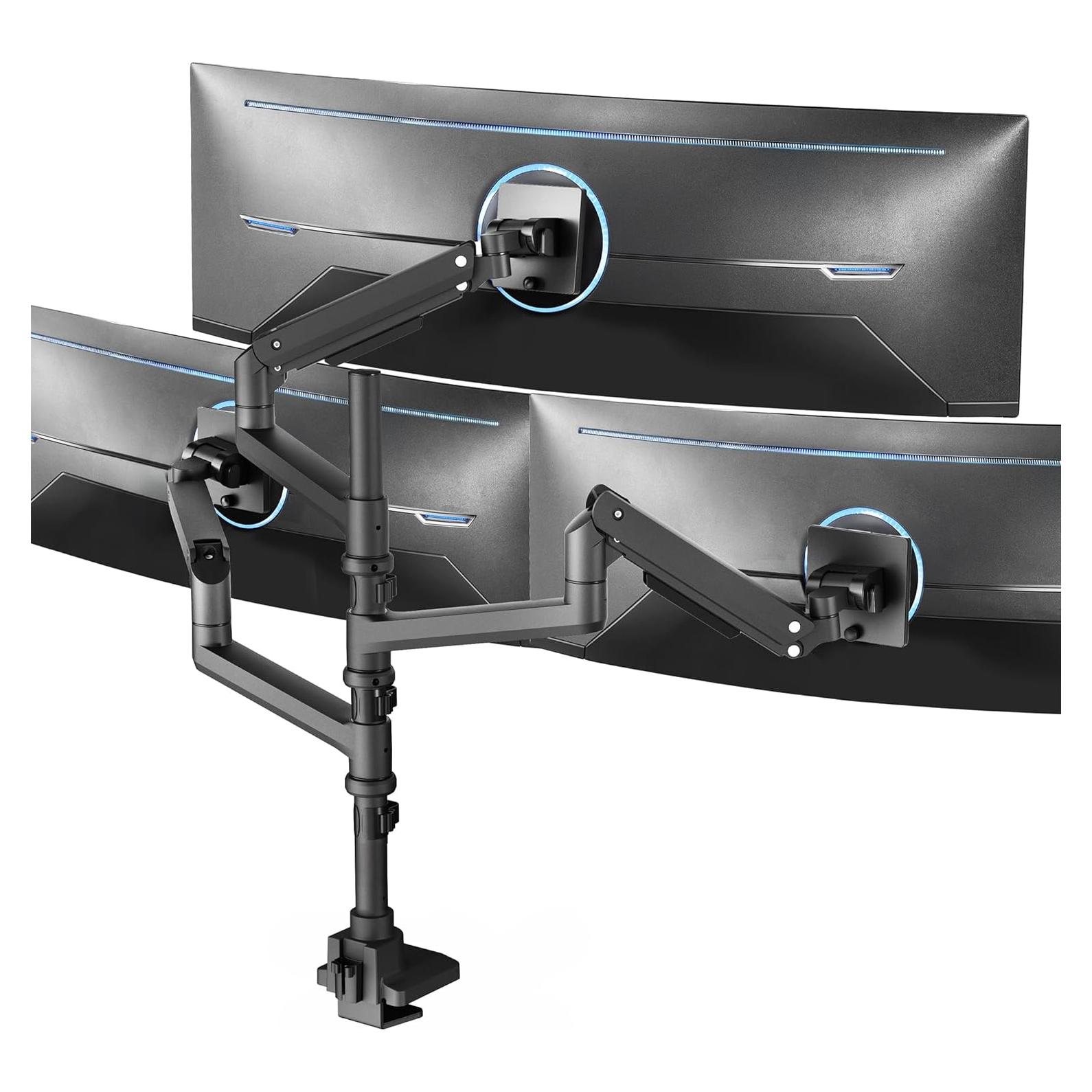 Soporte de Escritorio Triple VIVO STAND-V300D para 3 Monitores