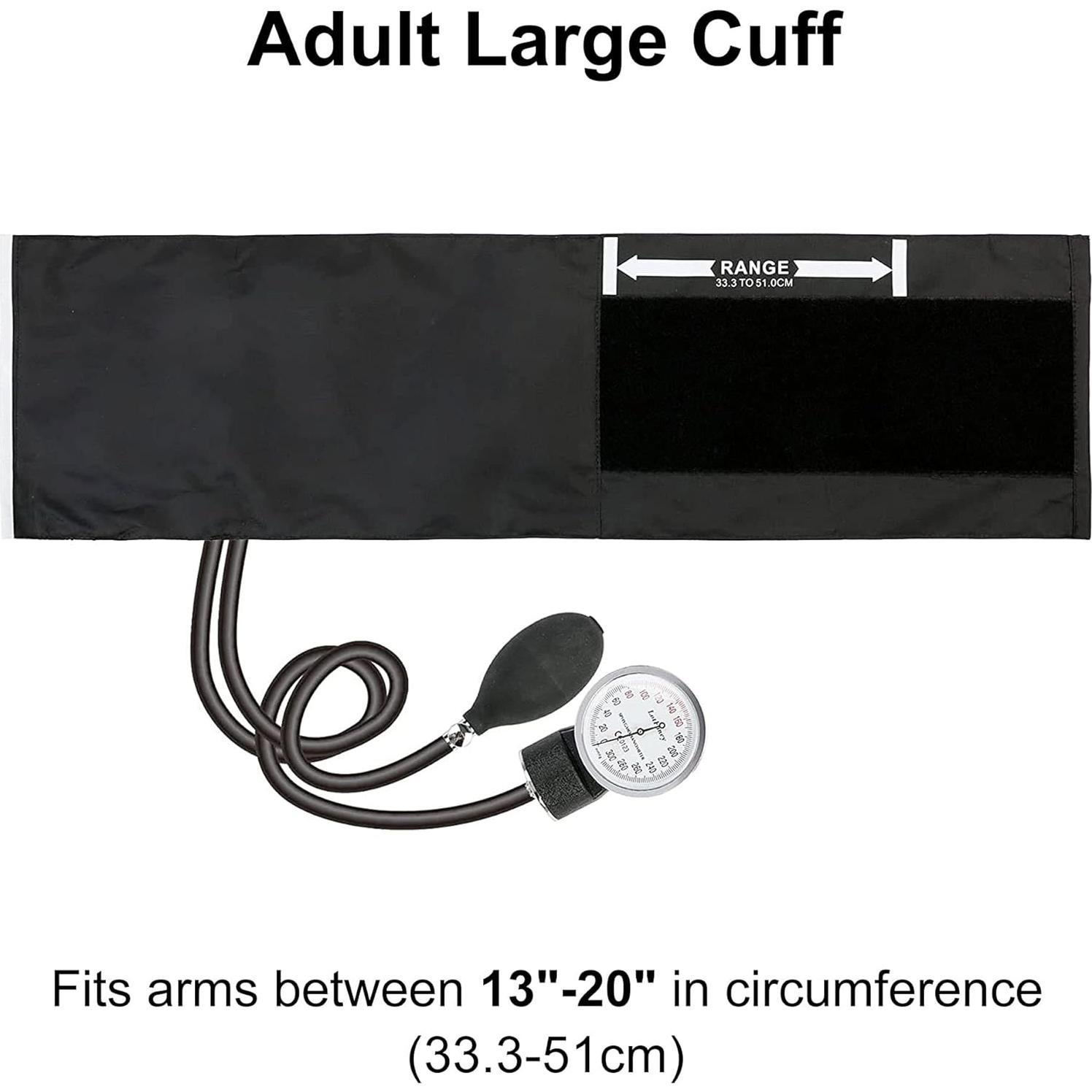 Esfigmomanómetro Aneroide LotFancy Manguito Grande Adultos