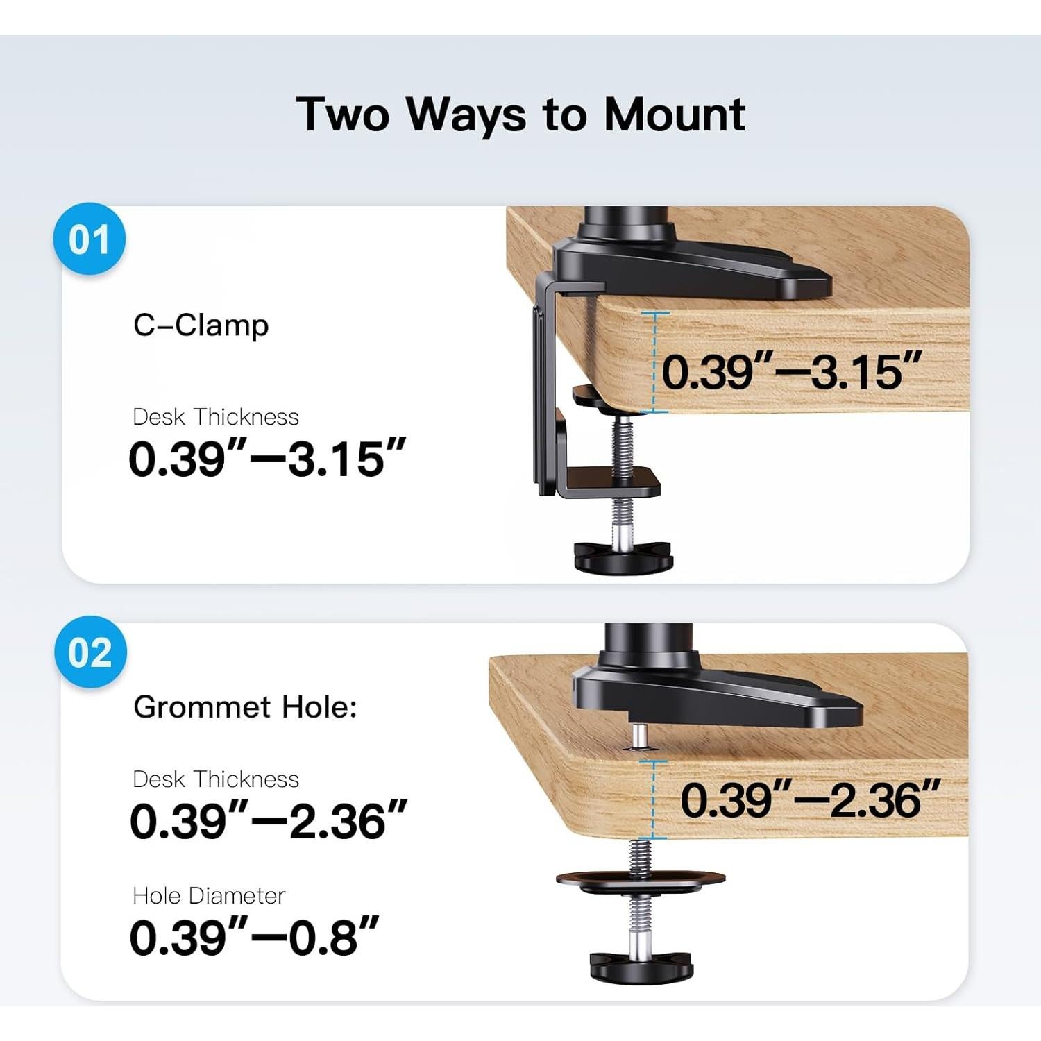 Soporte Triple para Monitores HUANUO HNTS3B hasta 32" (81.28 cm) Negro
