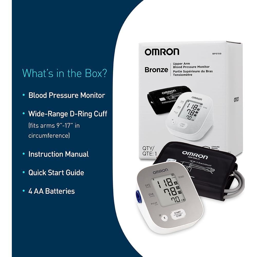 Monitor de Presión Arterial OMRON Bronze - Bluetooth, 14 Lecturas