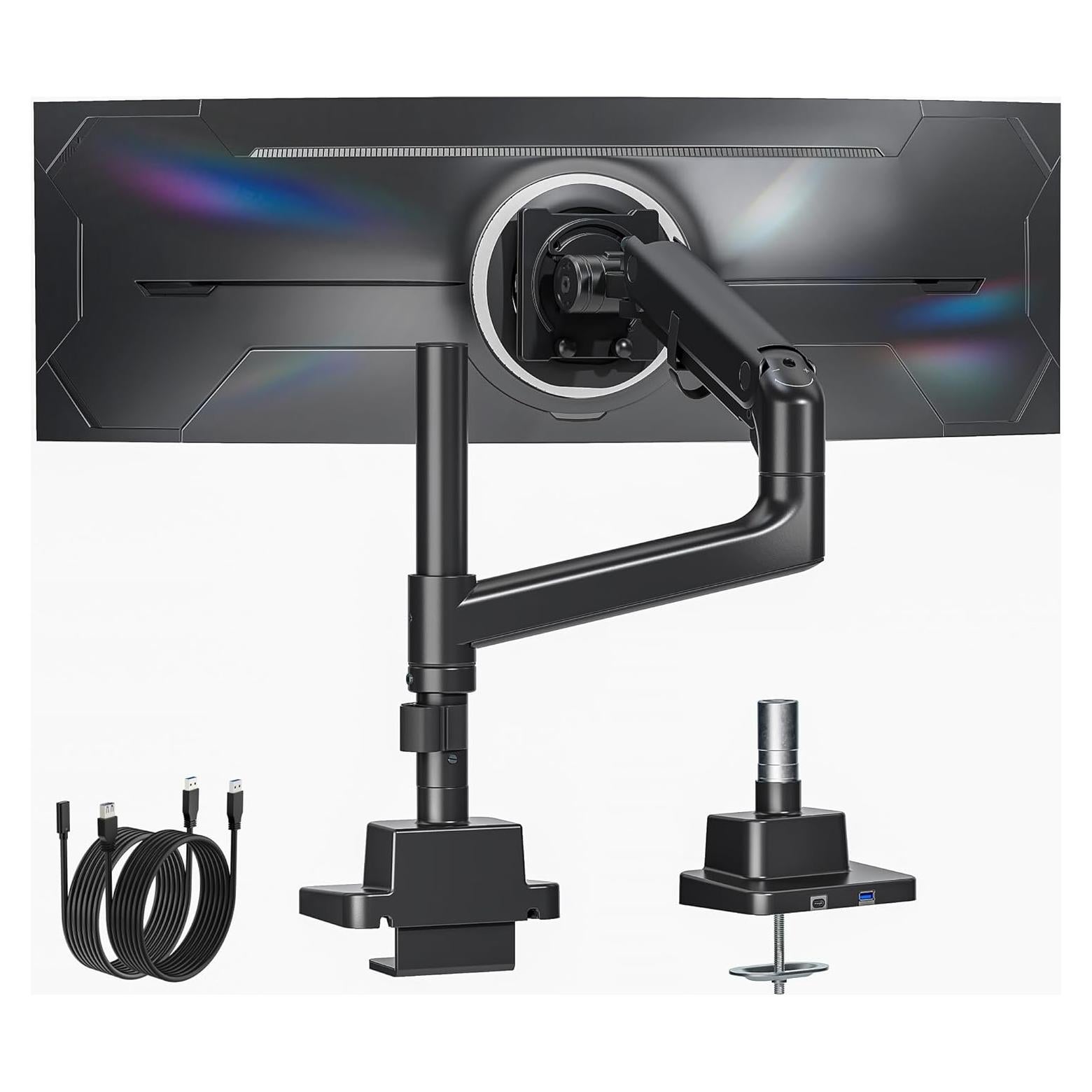 Brazo de Monitor Individual monTEK MA1001UCPBK 17-57" Negro