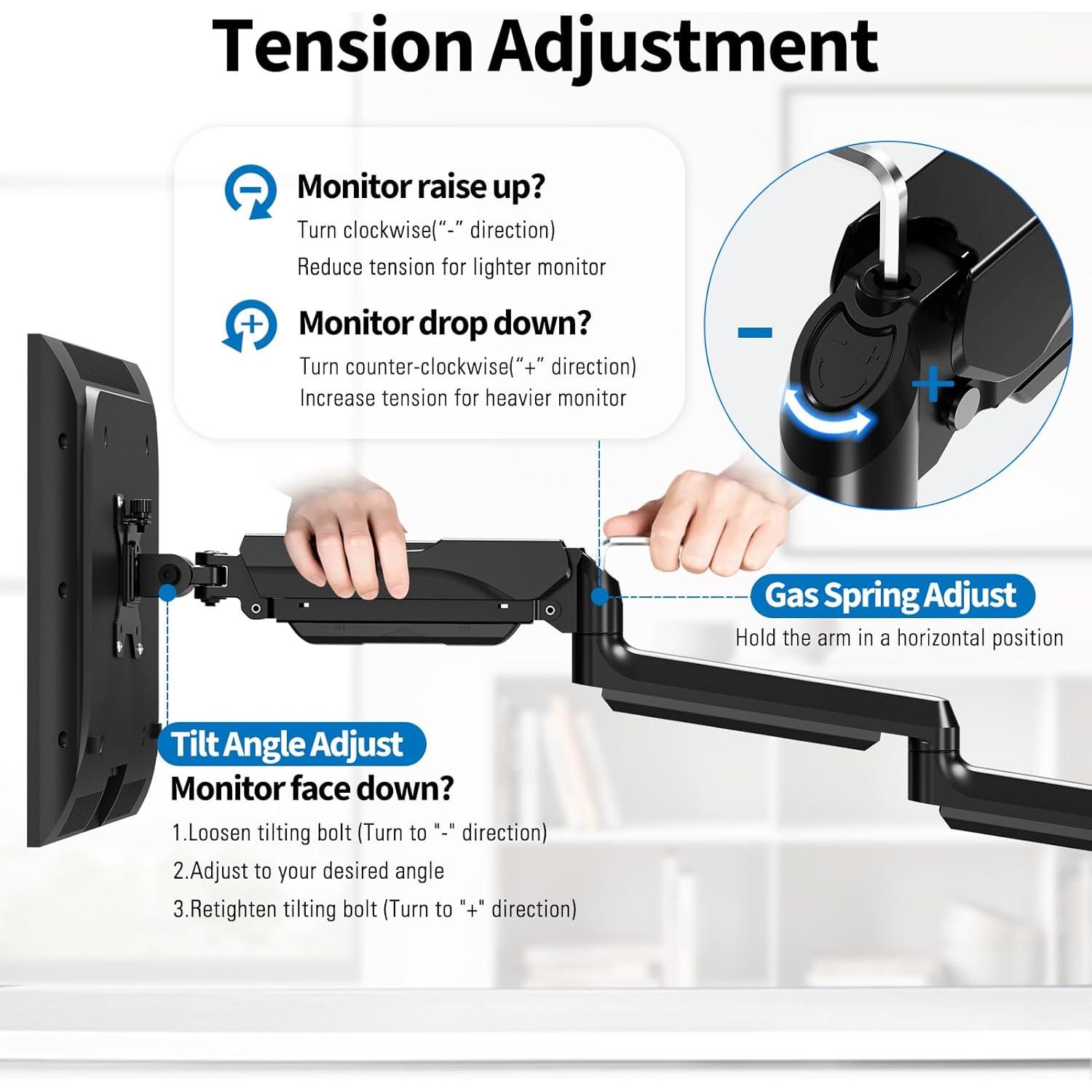 Soporte de Escritorio para 3 Monitores ErgoFocus 32" Negro