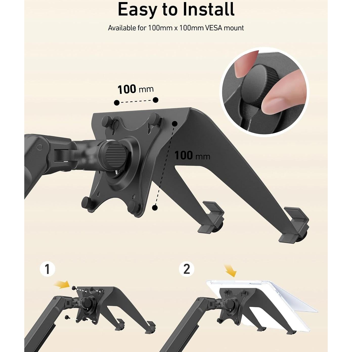 Bandeja para Laptop Ergonómica Ergounion 17.3" Negro