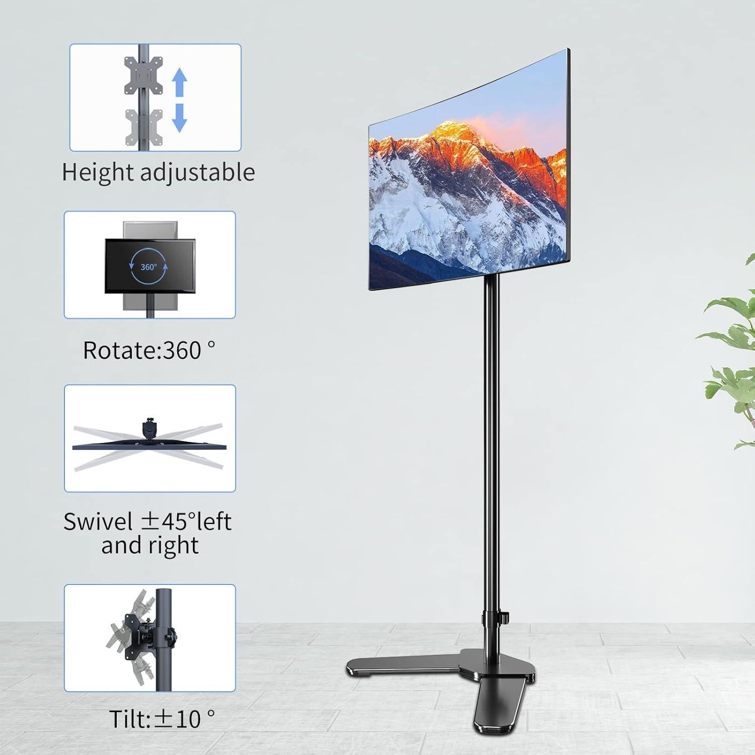 Soporte para Monitor Ajustable Pholiten Negro 47" (120 cm)