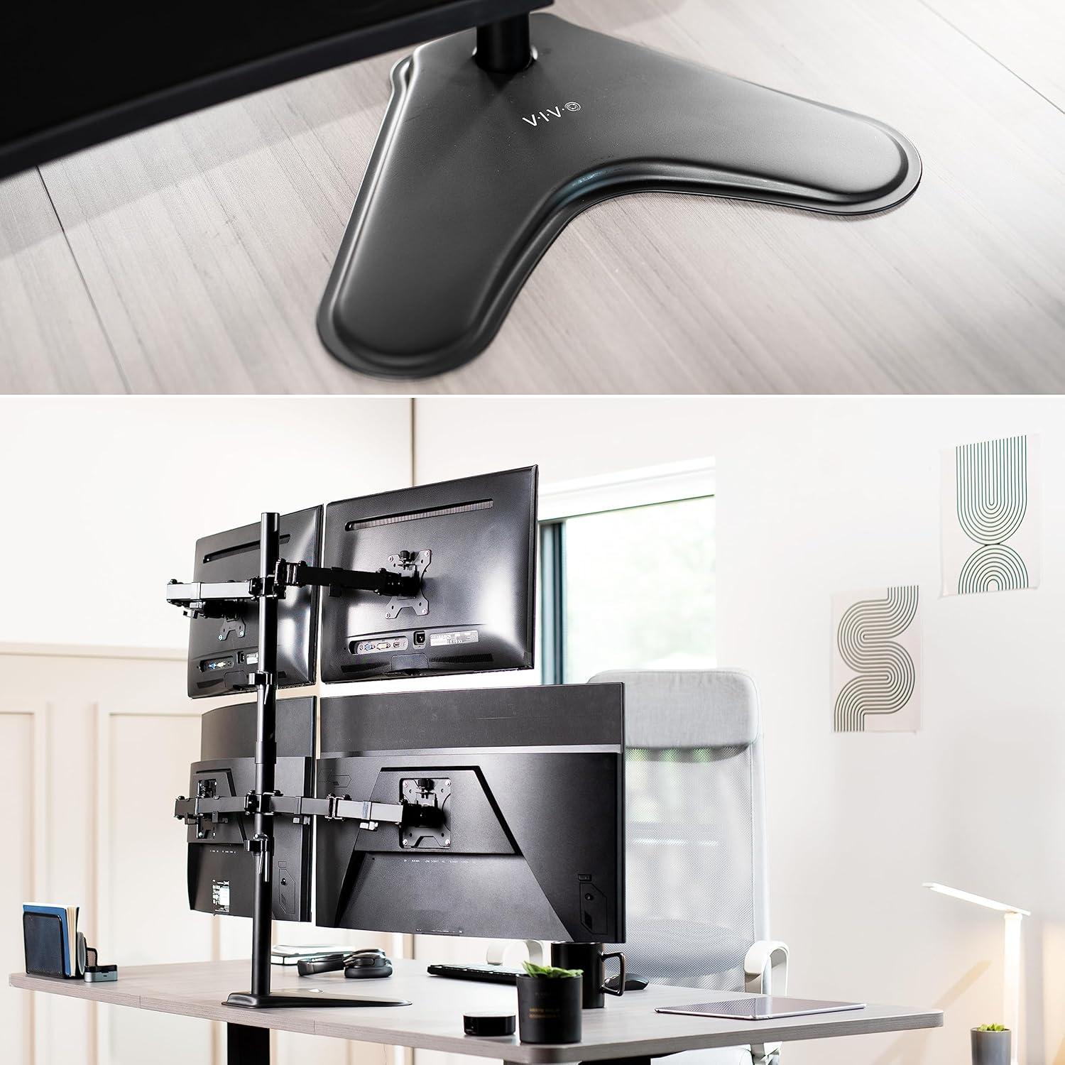 Soporte de Monitor Cuádruple VIVO STAND-V004F Ajustable 33-76 cm