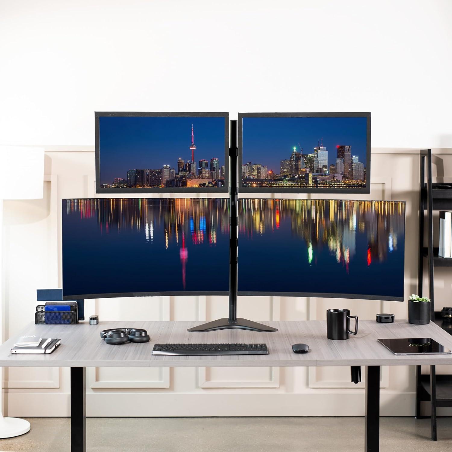 Soporte de Monitor Cuádruple VIVO STAND-V004F Ajustable 33-76 cm