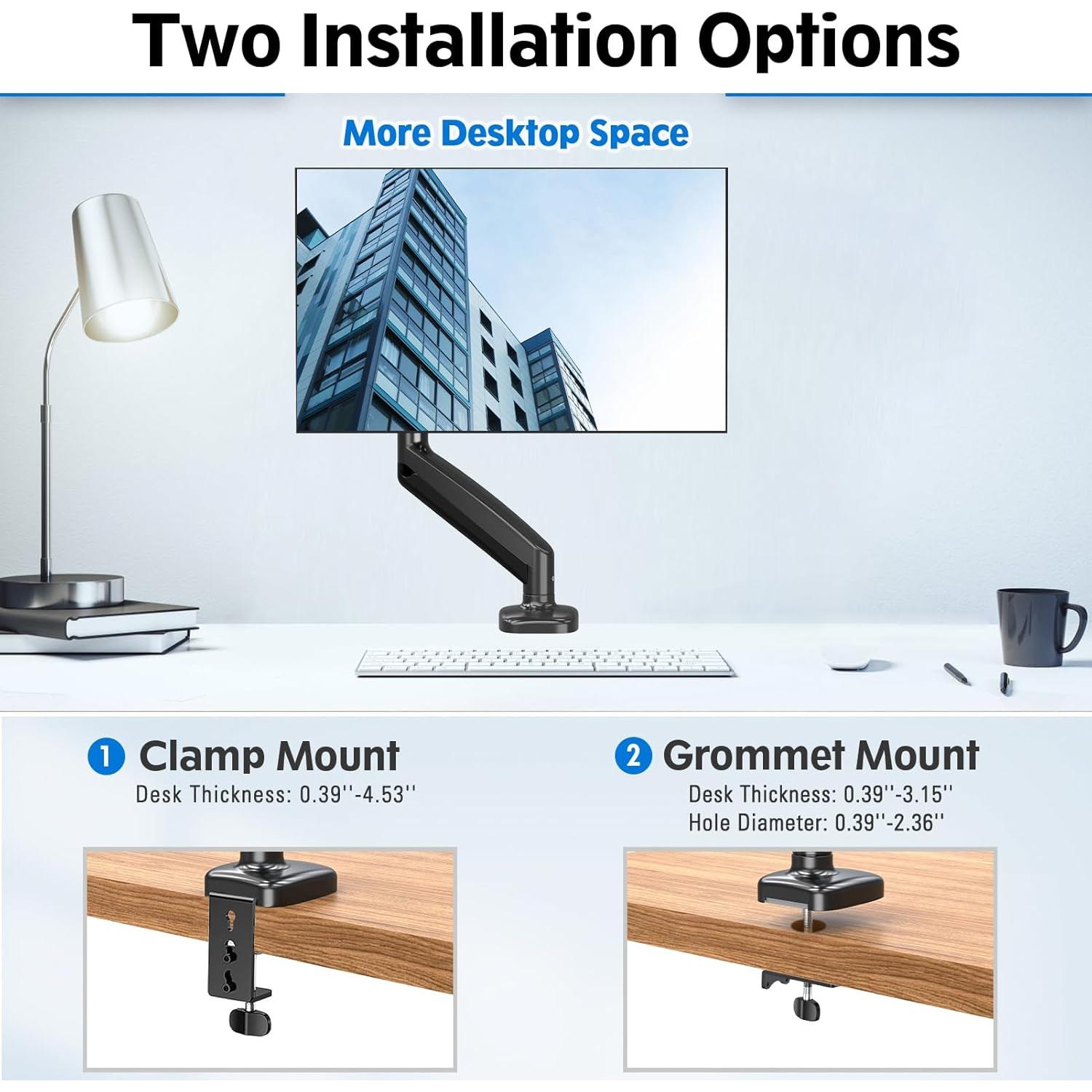 Soporte de Monitor MOUNTUP Ajustable 17-30" Negro VESA