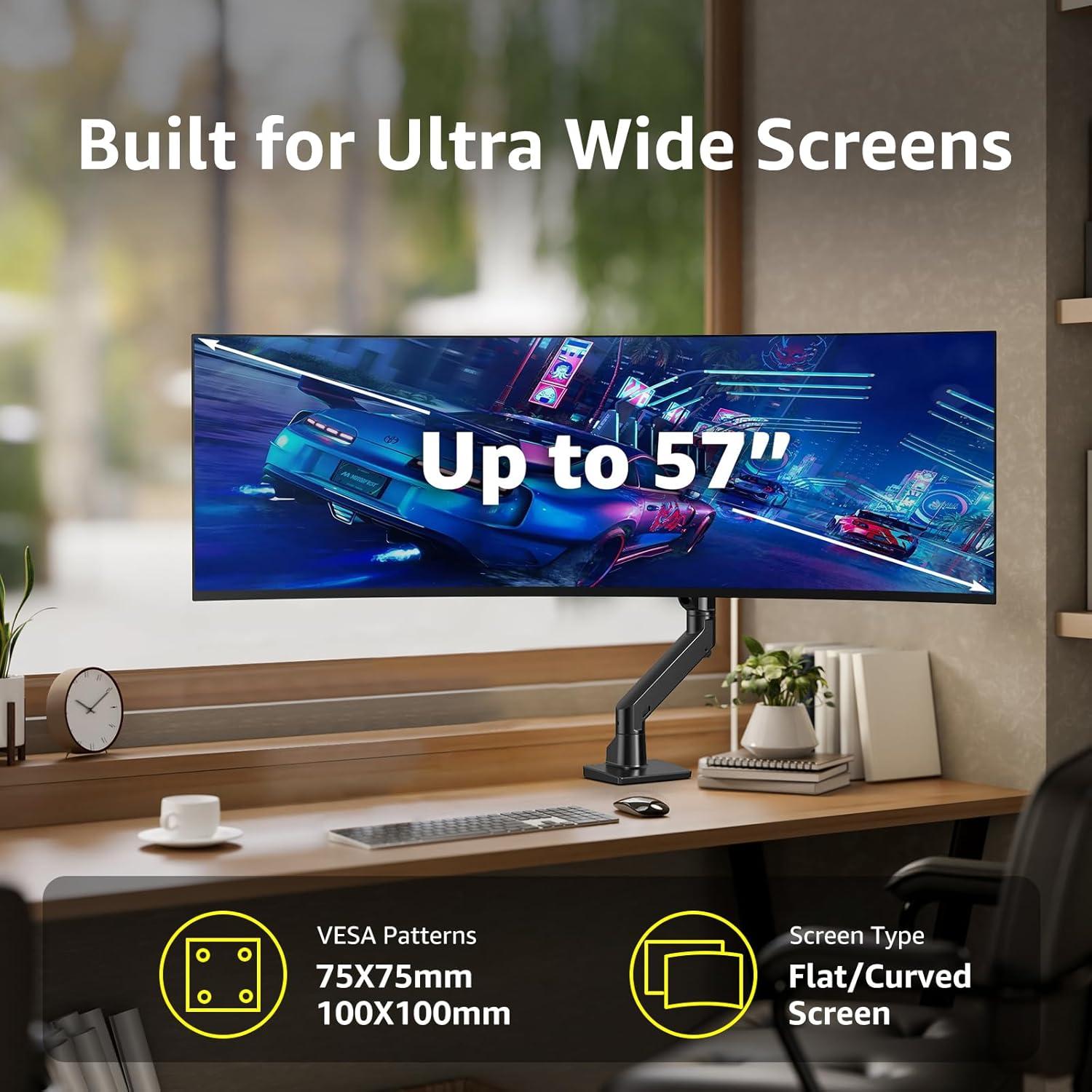 Brazo de Monitor BEWISER de Aluminio para Pantallas 34-57"