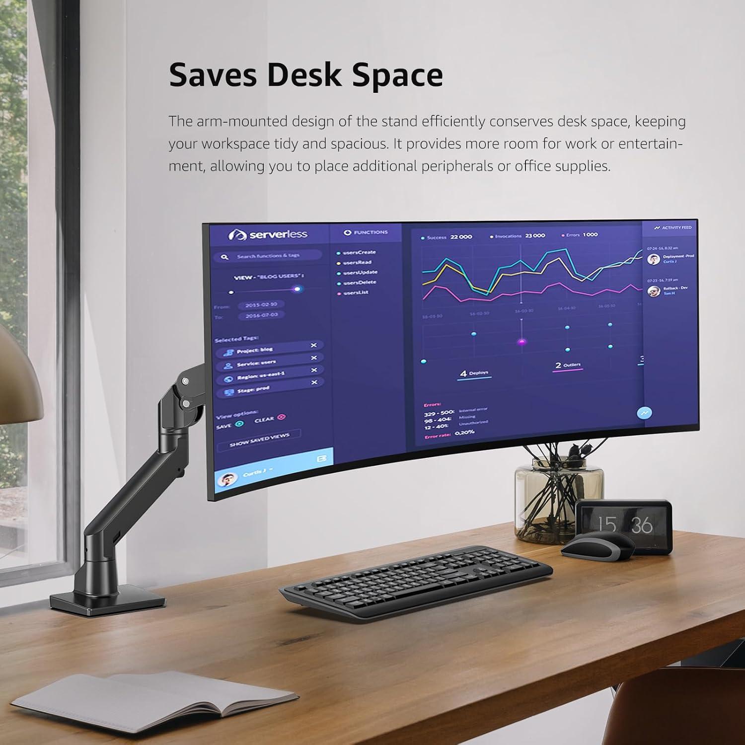 Brazo de Monitor BEWISER de Aluminio para Pantallas 34-57"