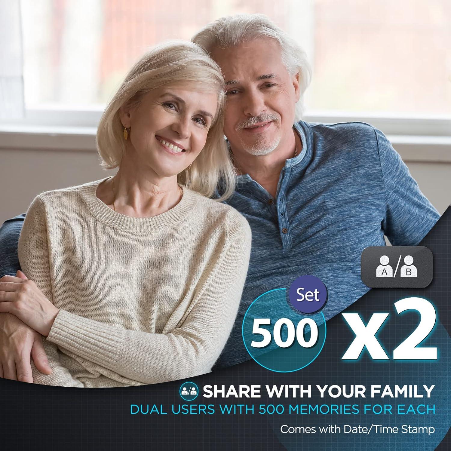 Blood Pressure Machine Upper Arm, 2 Size Cuffs M/L and XL, Medium/Large 9"-17" and Extra Large XL 13"-21", Accurate Automatic Digital BP Monitor, Large Backlit LCD, 2-User 1000 Memories, U85H