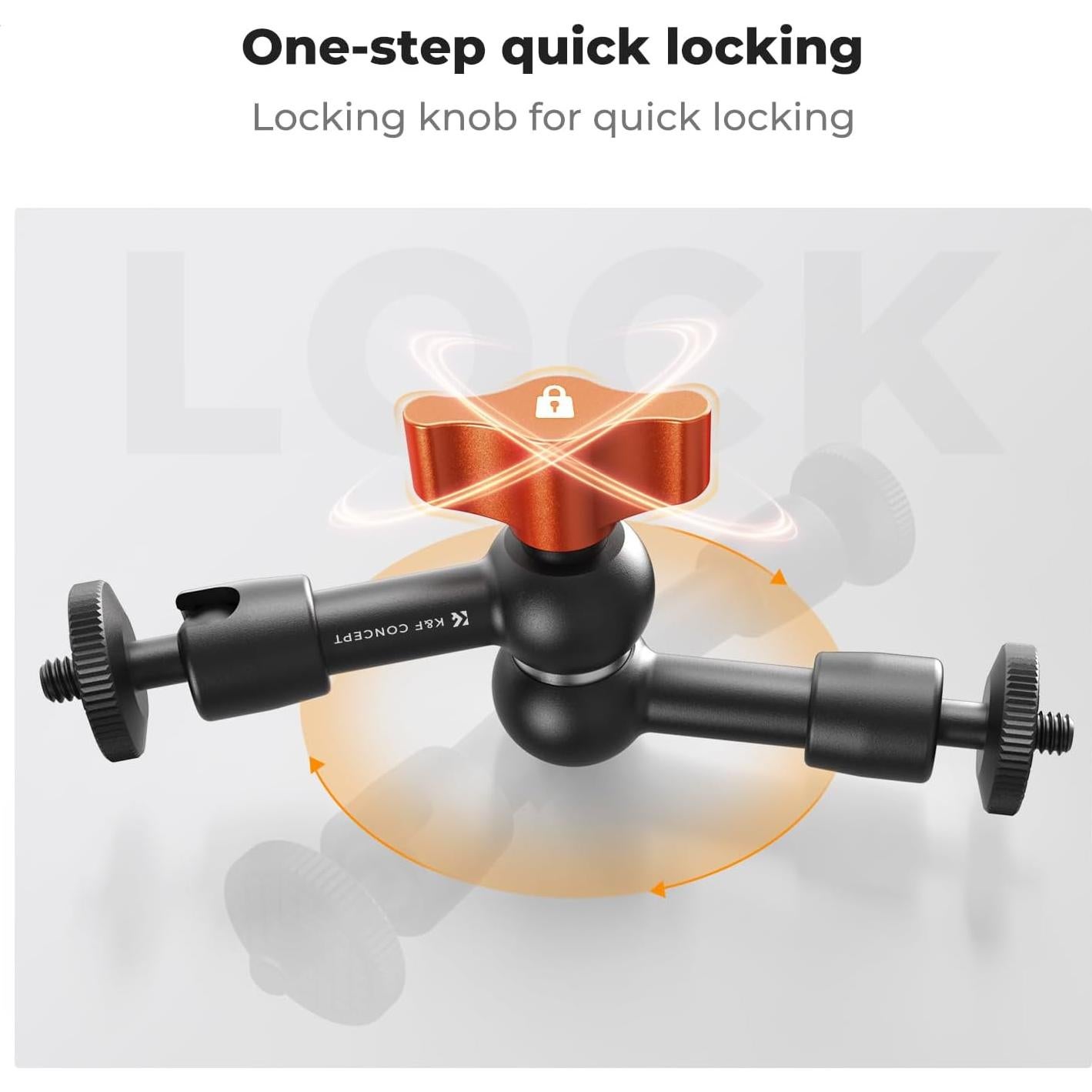 K&F Concept Brazo Mágico 15cm con Abrazadera y Tornillos 1/4"