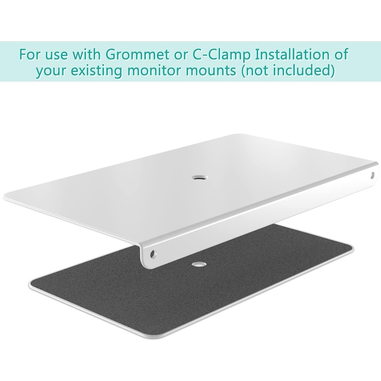 Soporte de Monitor WALI CGRP-W con Abrazadera en C, Acero Blanco