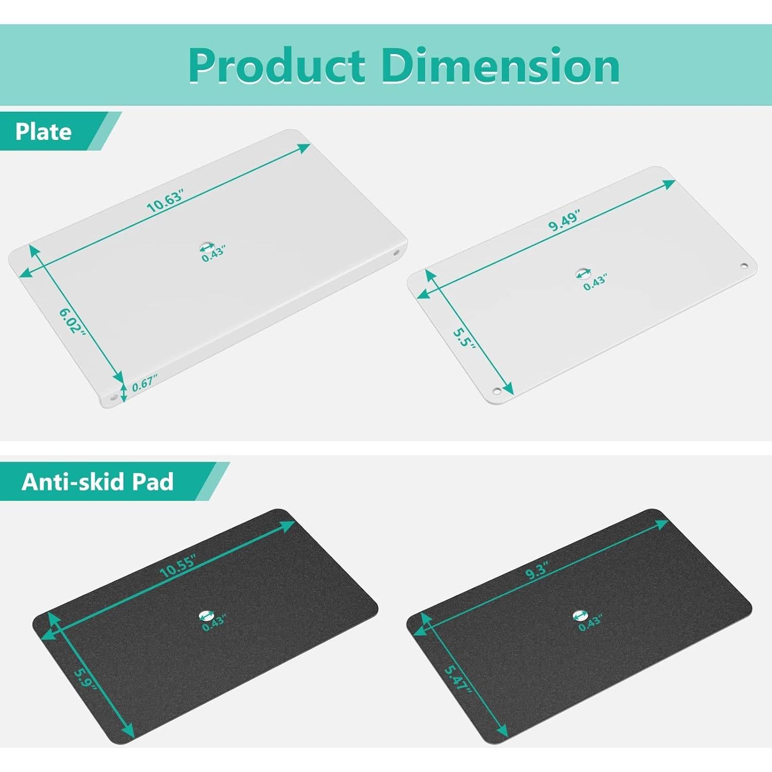 Soporte de Monitor WALI CGRP-W con Abrazadera en C, Acero Blanco