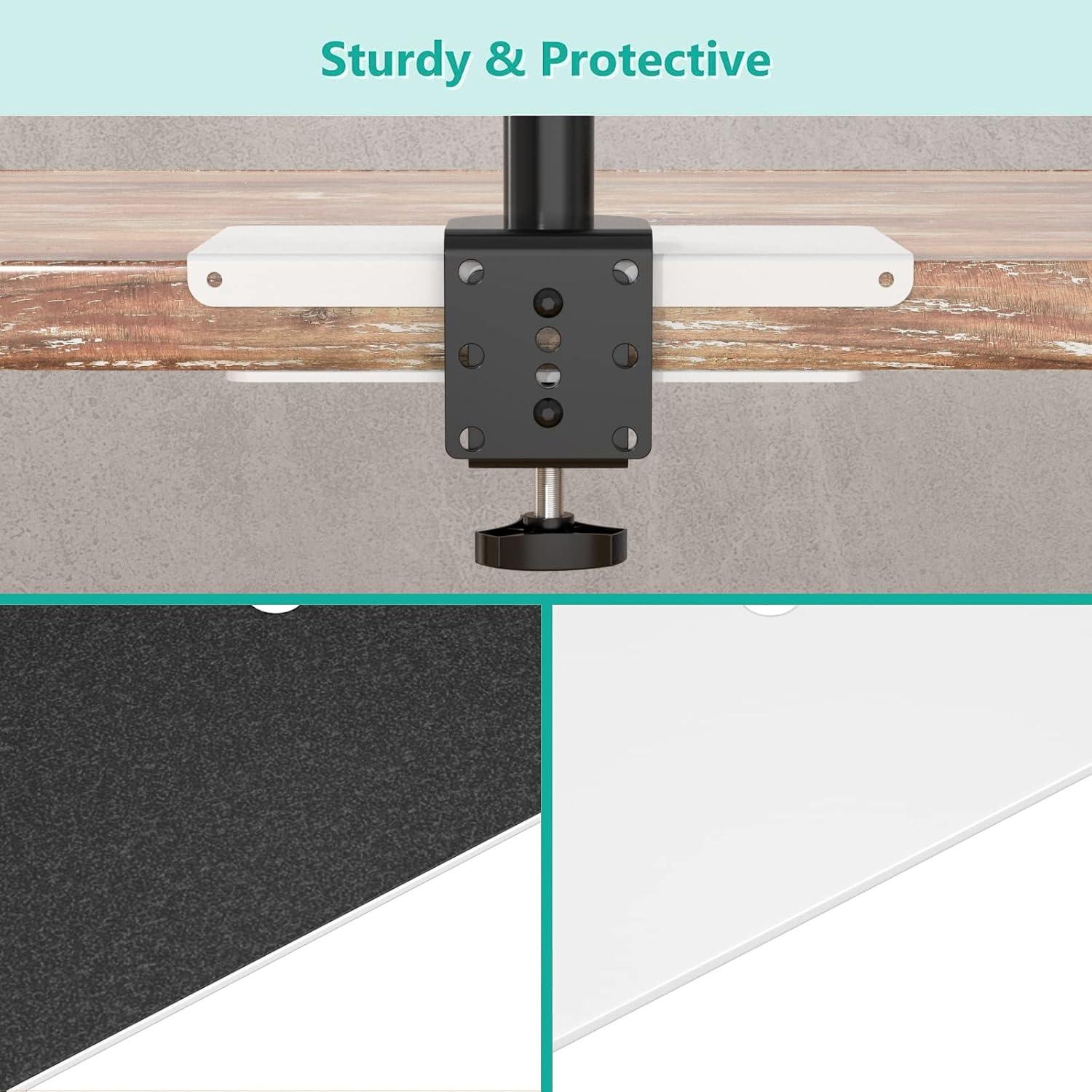 Soporte de Monitor WALI CGRP-W con Abrazadera en C, Acero Blanco