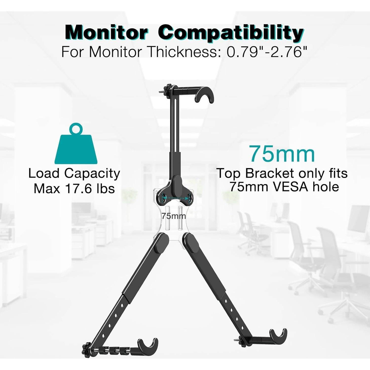 Adaptador VESA MOUNT PRO para Monitores 19-32" No VESA