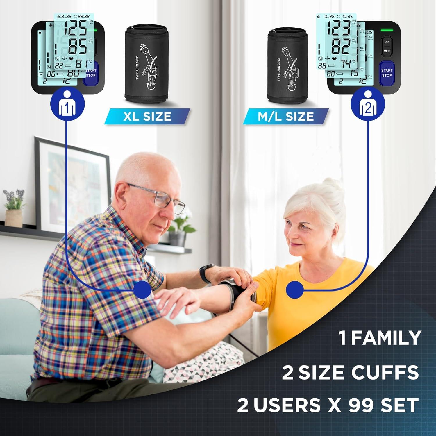Máquina de Presión Arterial Digital AQESO U80BH con 2 Manguitos