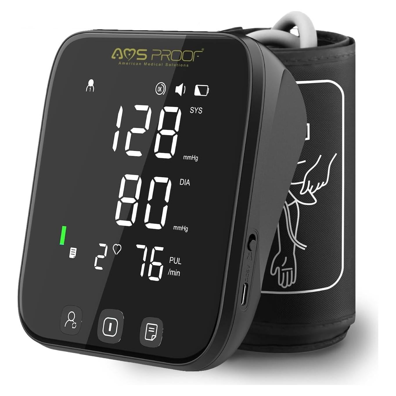Monitor de Presión Arterial Automático AMSPROOF 101, Brazo 22-42 cm