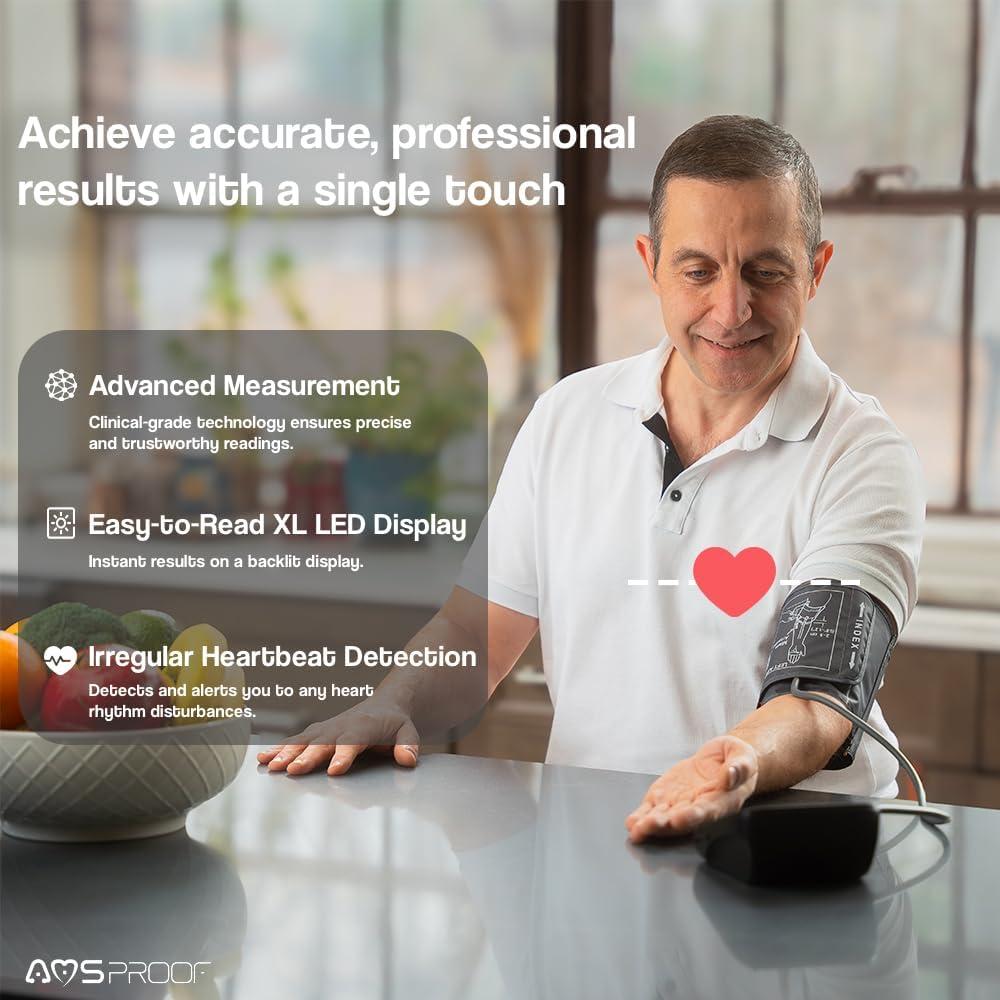 Monitor de Presión Arterial Automático AMSPROOF 101, Brazo 22-42 cm