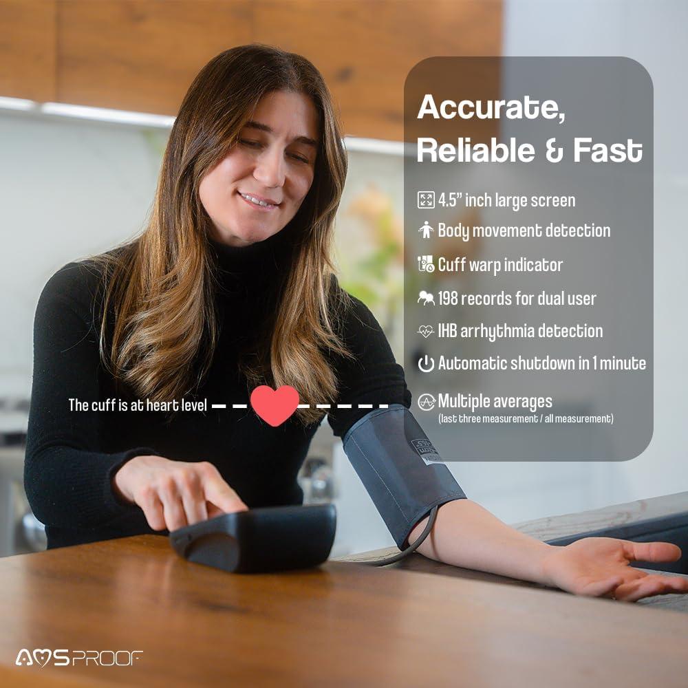 Monitor de Presión Arterial Automático AMSPROOF 101, Brazo 22-42 cm