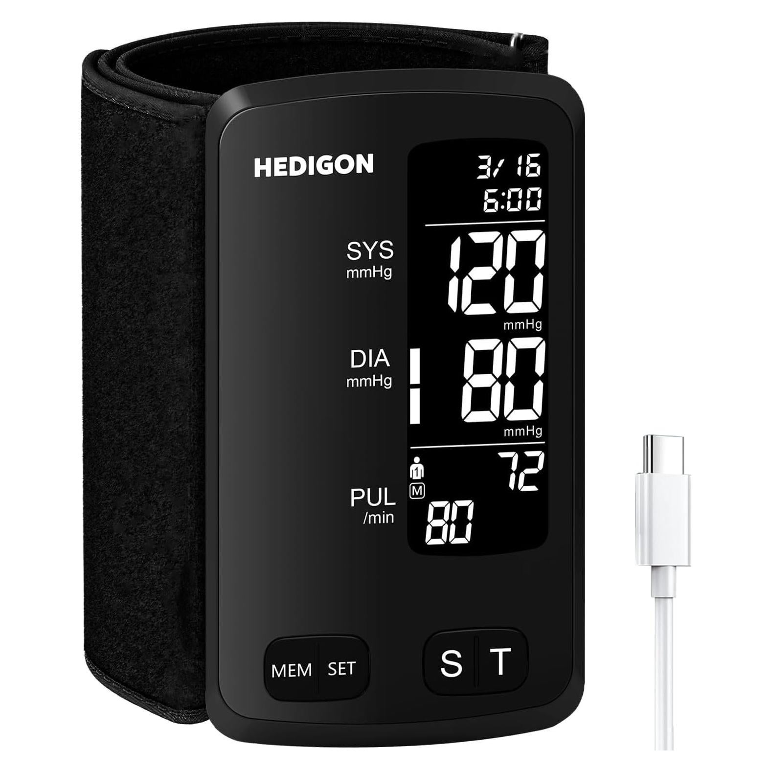 Monitor de Presión Arterial Digital HEDIGON con Manguito Grande