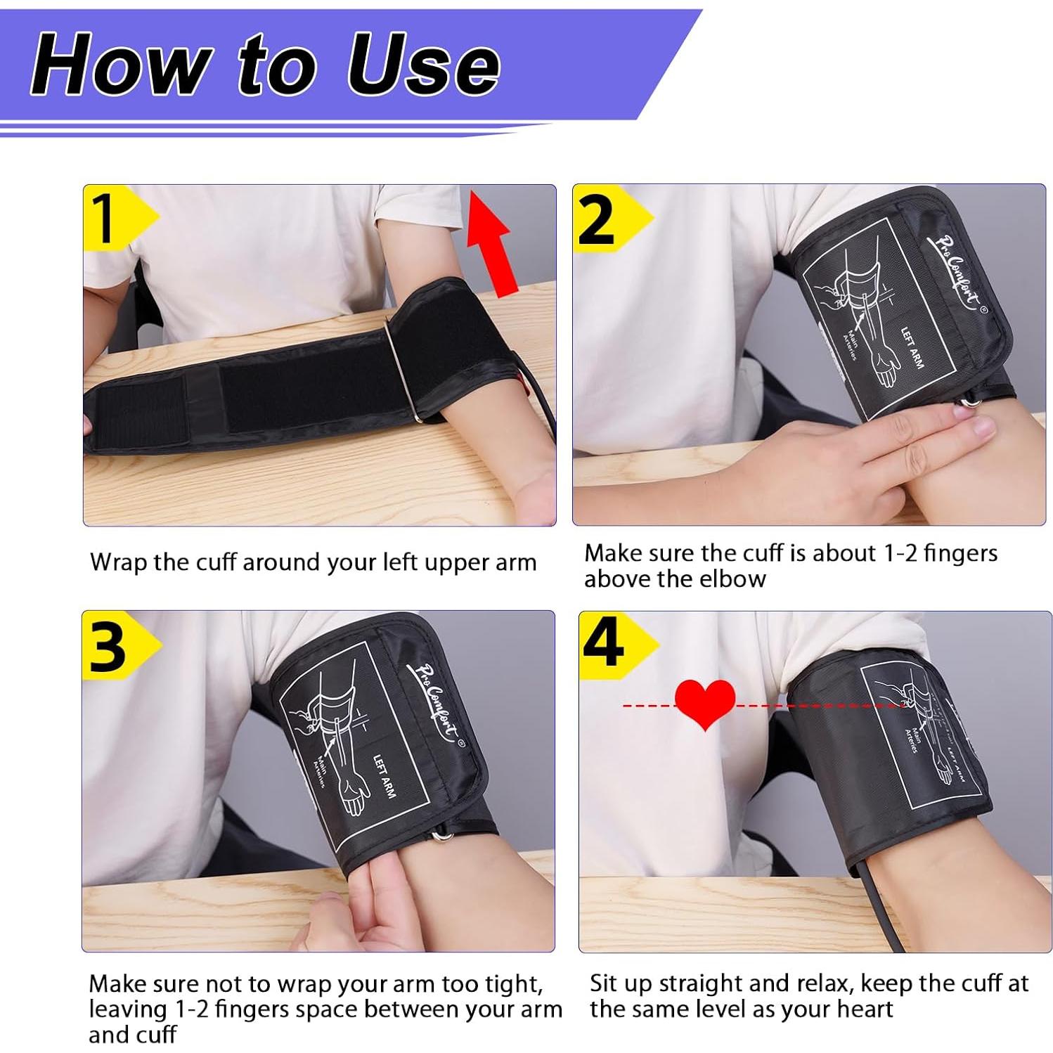 Manguito de Presión Arterial Extra Grande Pro Comfort 22-52 CM