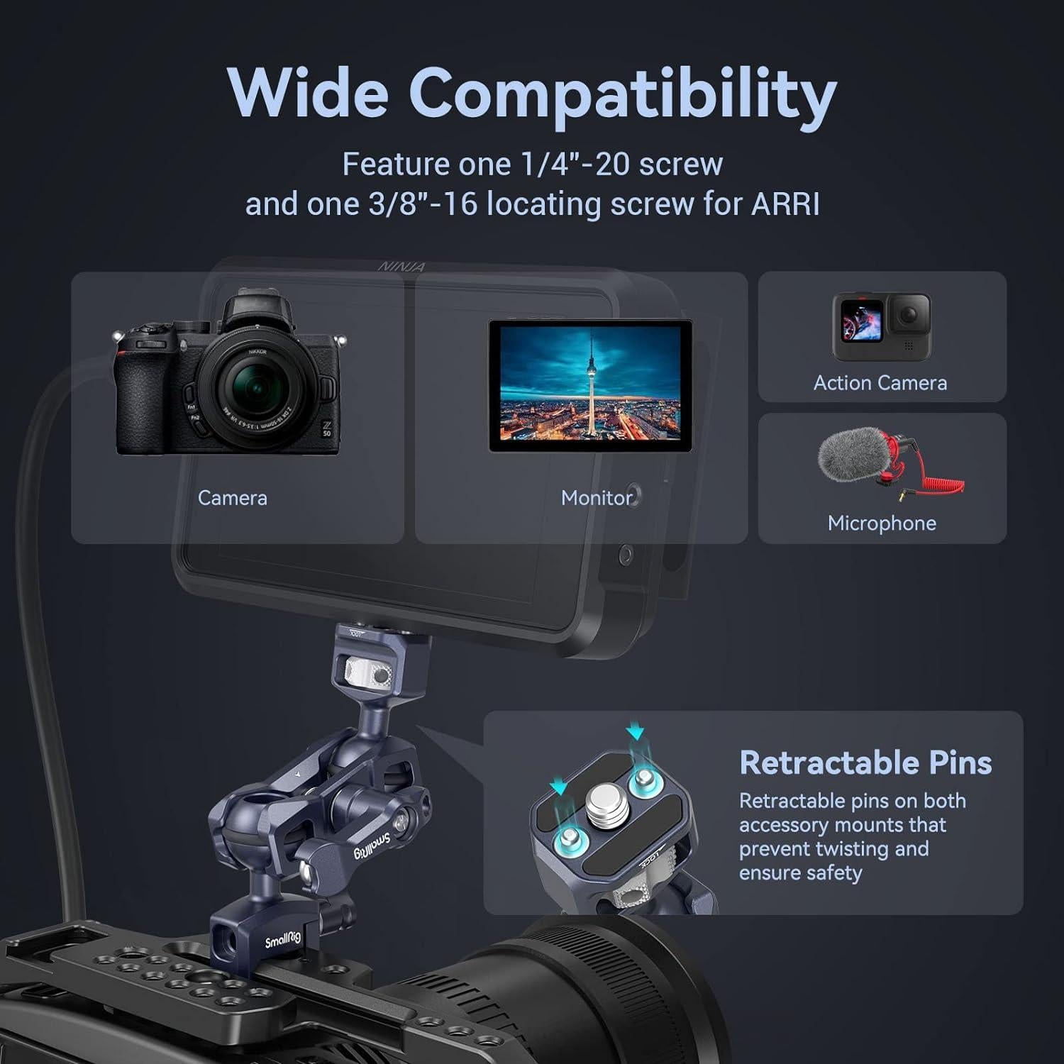 Brazo Mágico Articulado SmallRig 3875 con Abrazadera NATO 5.5 kg