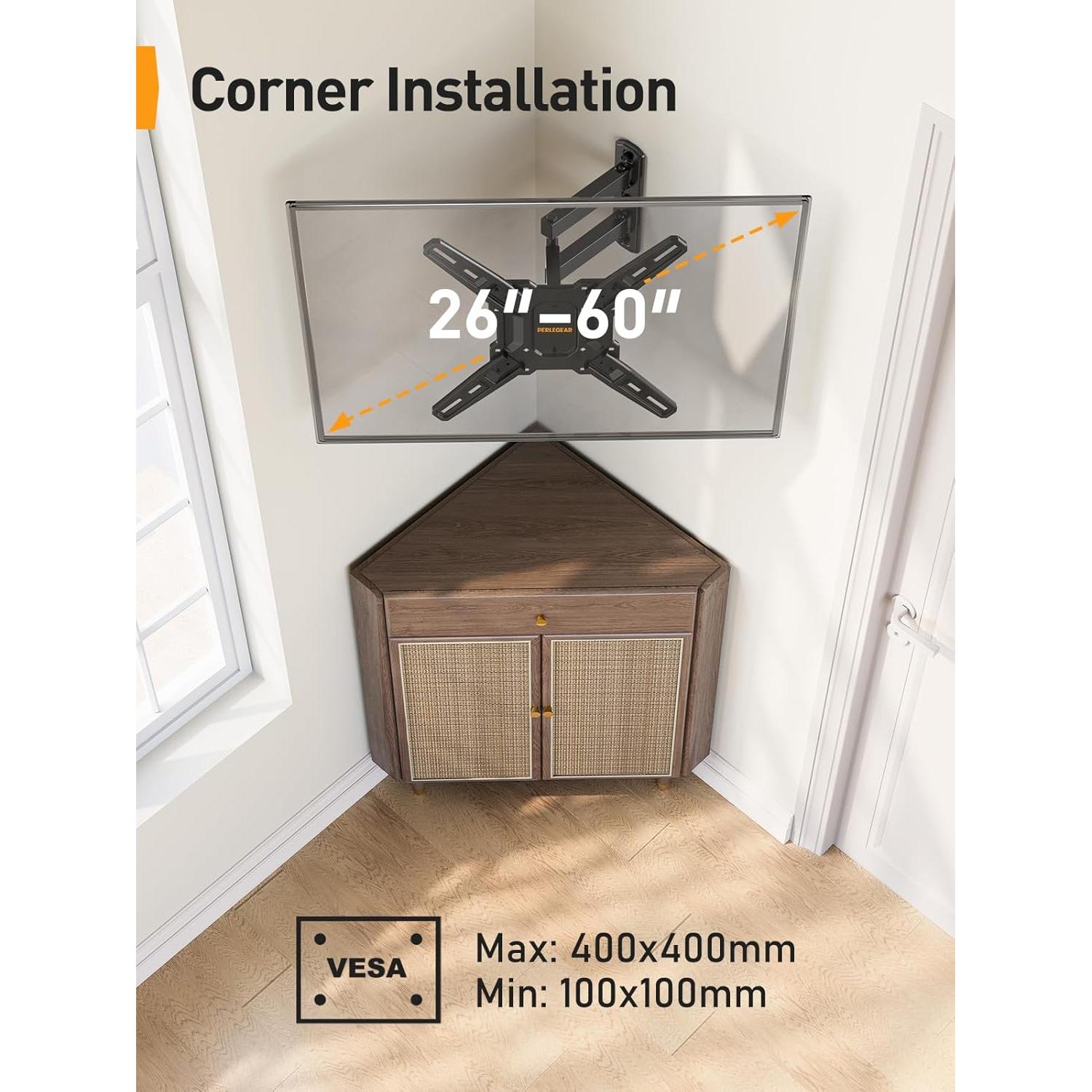 Soporte de Pared para TV Perlegear PGMF3 26-60" hasta 37.2 kg