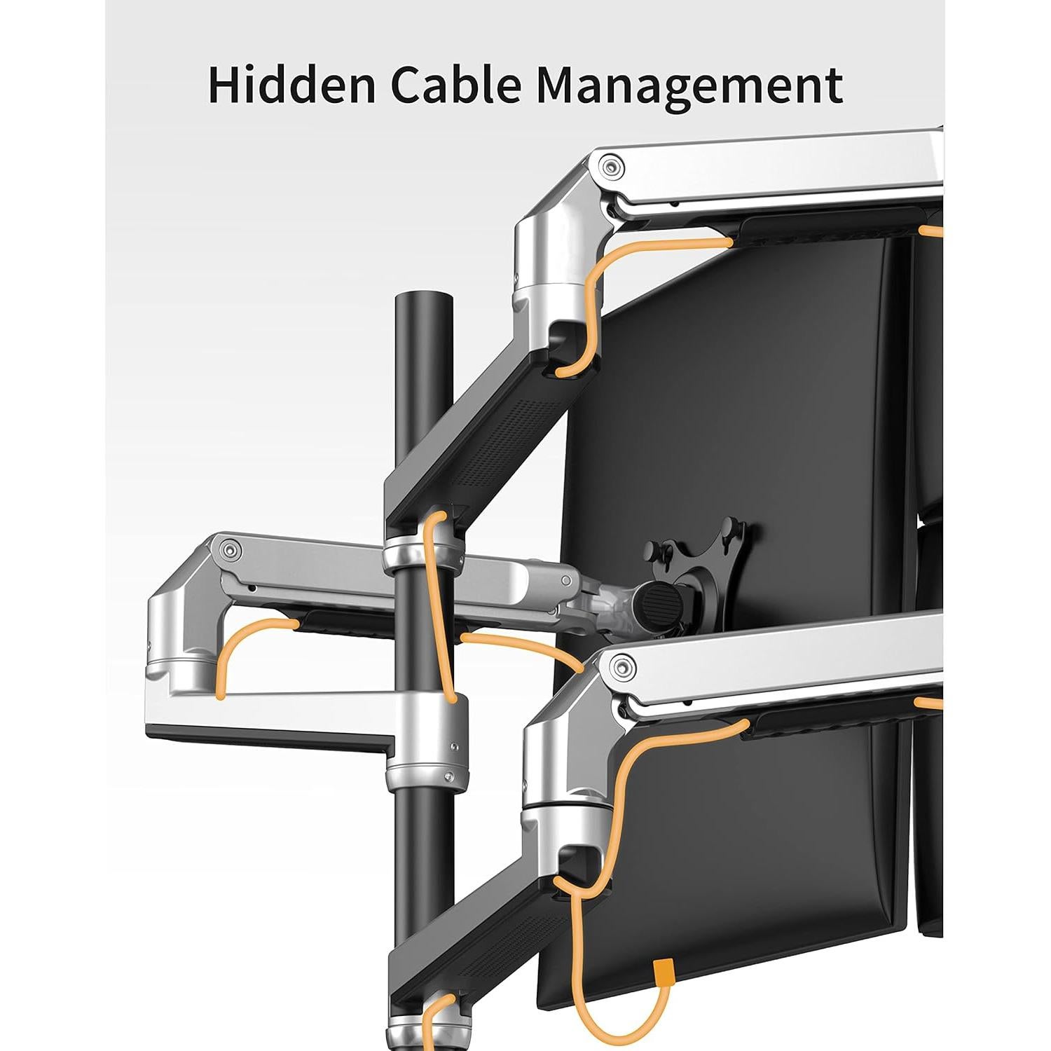Extensión Brazo de Monitor ErgoUnion Plata para Soporte Serie E