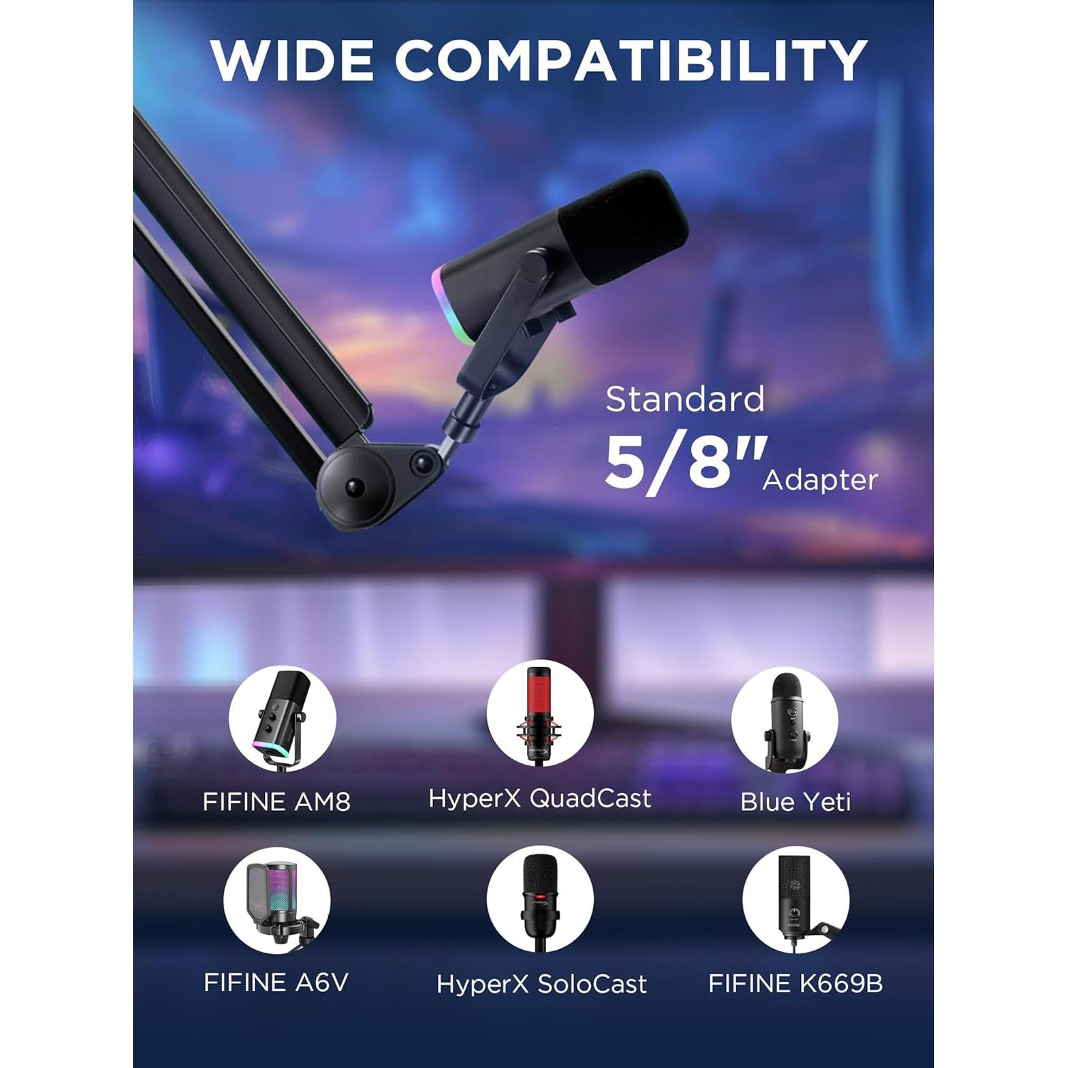 Soporte de Micrófono InnoGear Brazo Boom Ajustable 1.59 kg