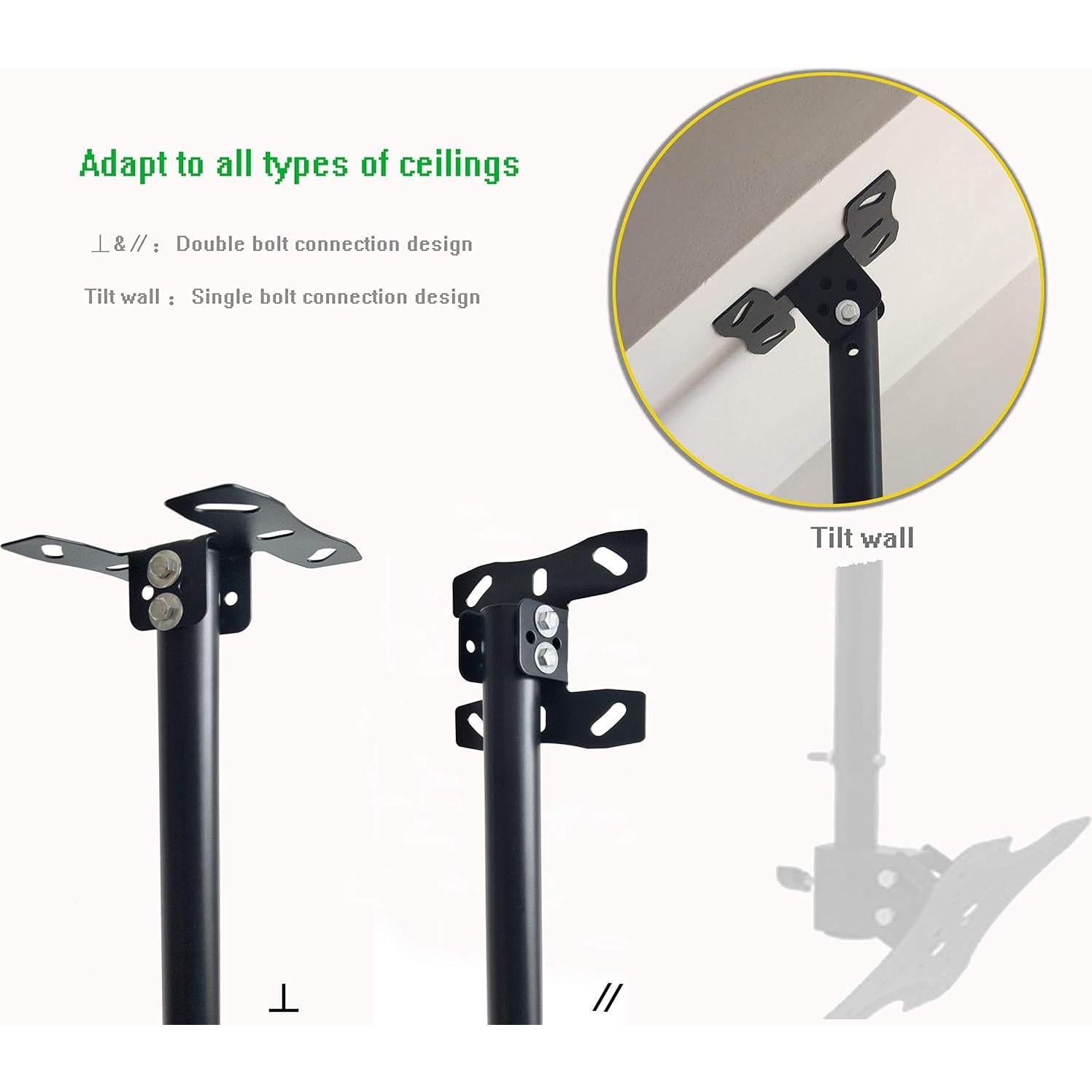 Soporte de Techo Ajustable para TV mvpmounts 14-42" hasta 30kg