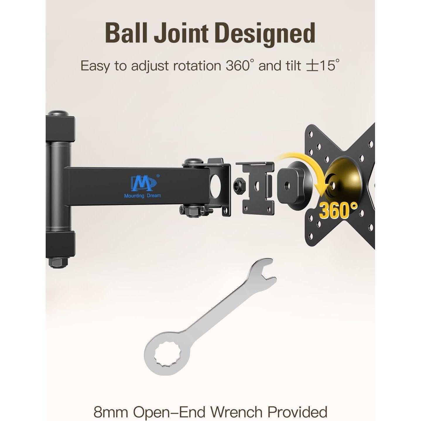 Soporte de Pared para Monitor Mounting Dream MD2463 10-26" 15kg