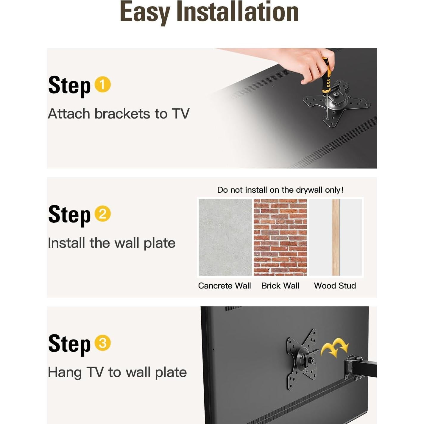 Soporte de Pared para Monitor Mounting Dream MD2463 10-26" 15kg