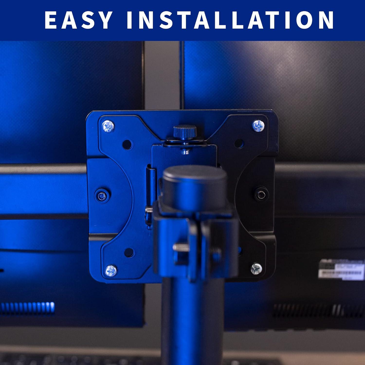 Adaptador Soporte VESA Doble VIVO MOUNT-VW02A 2 Monitores 27"