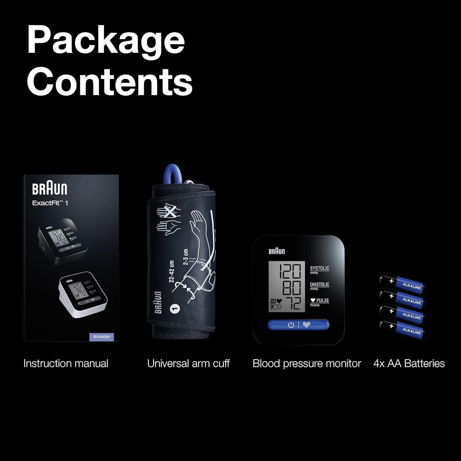 Monitor Digital de Presión Arterial Braun ExactFit 1 BUA5000