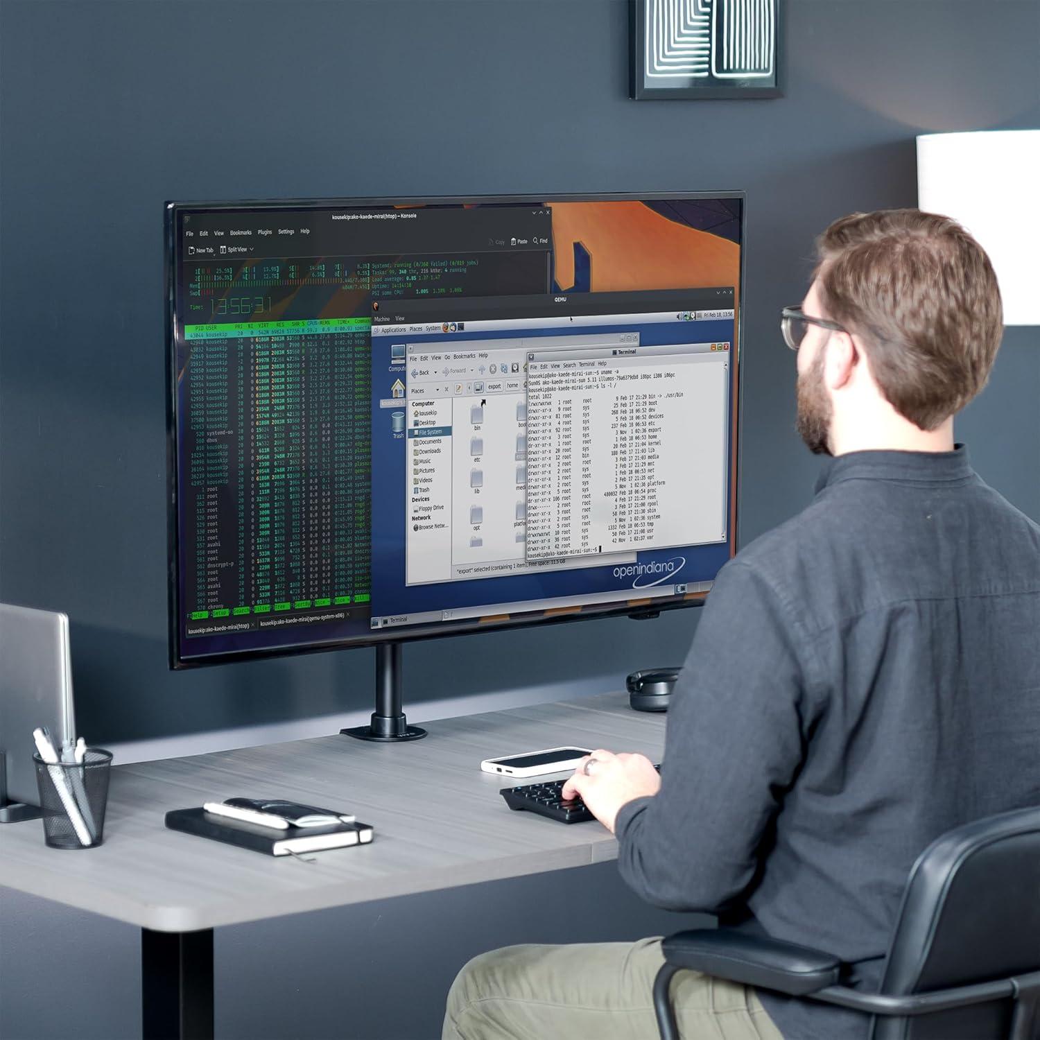 Soporte de Escritorio VIVO STAND-V101C para TV y Monitor 42"