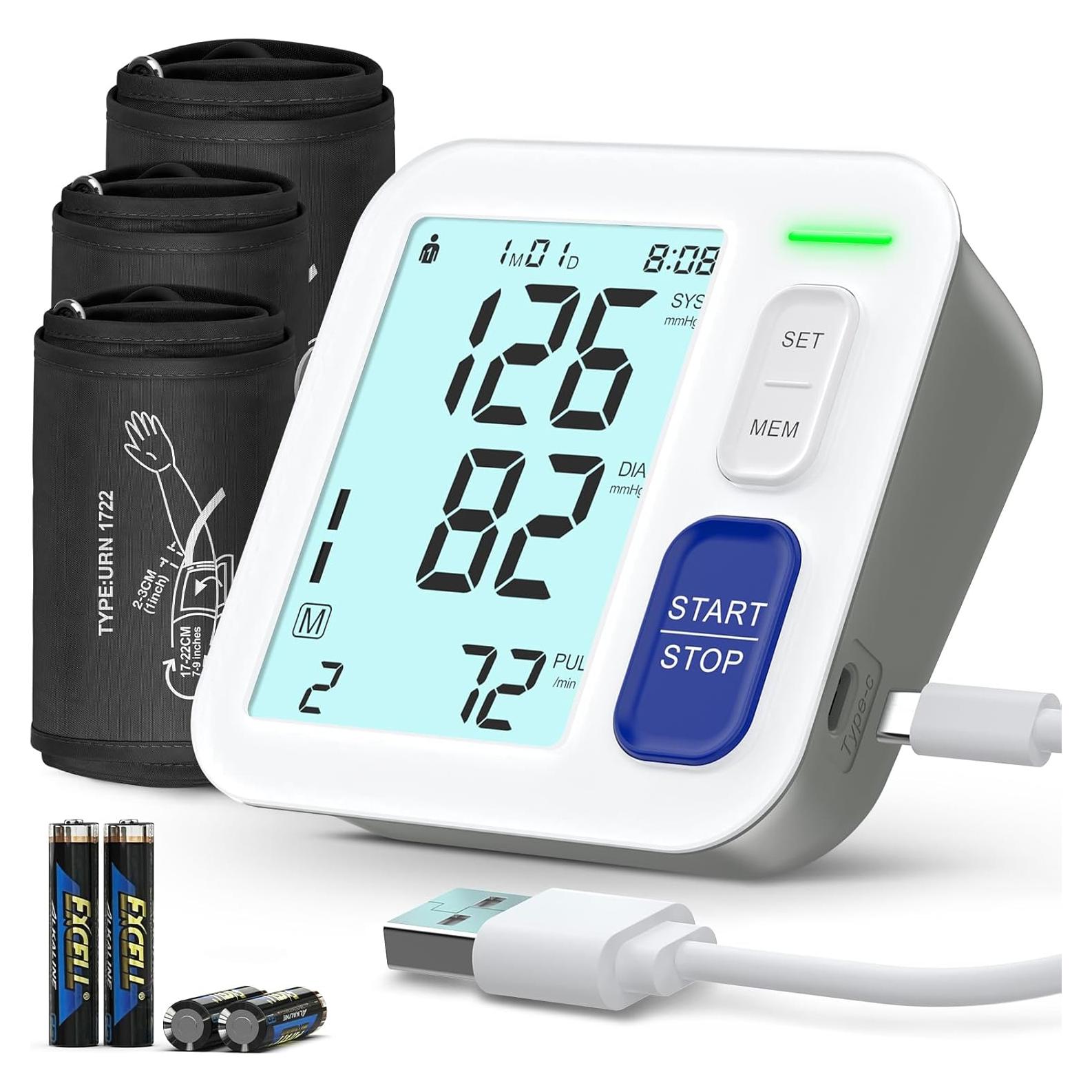 Monitor de Presión Arterial AQESO U80BH con 3 Manguitos