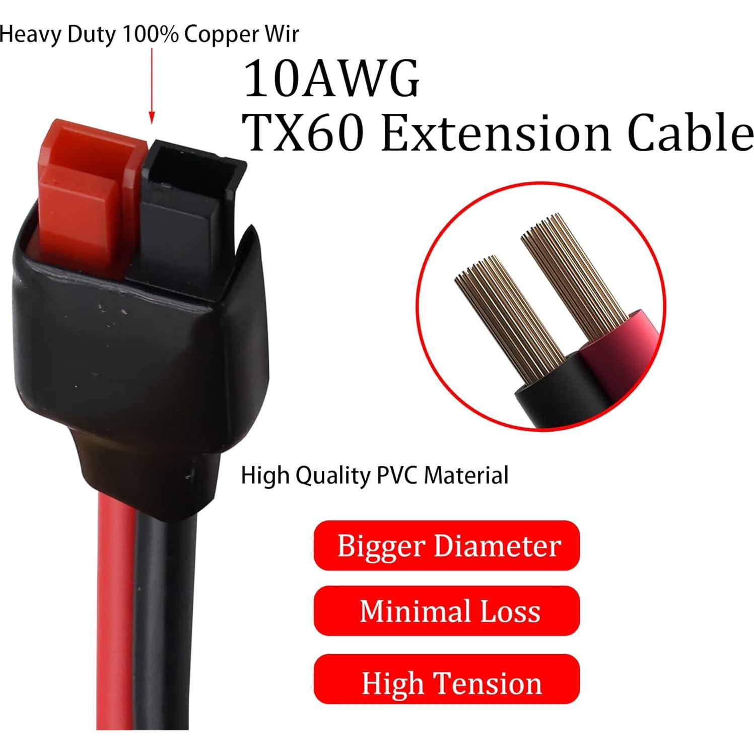 Adaptador Solar SAE 12AWG a Anderson 60cm HCFeng