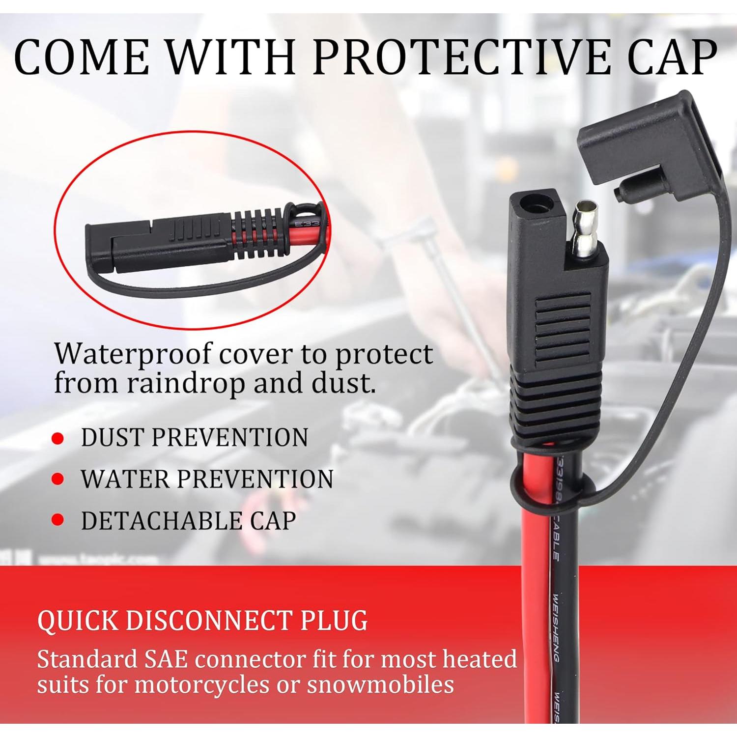 Adaptador Solar SAE 12AWG a Anderson 60cm HCFeng