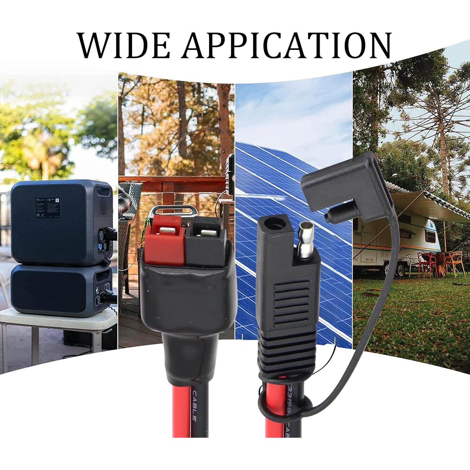 Adaptador Solar SAE 12AWG a Anderson 60cm HCFeng